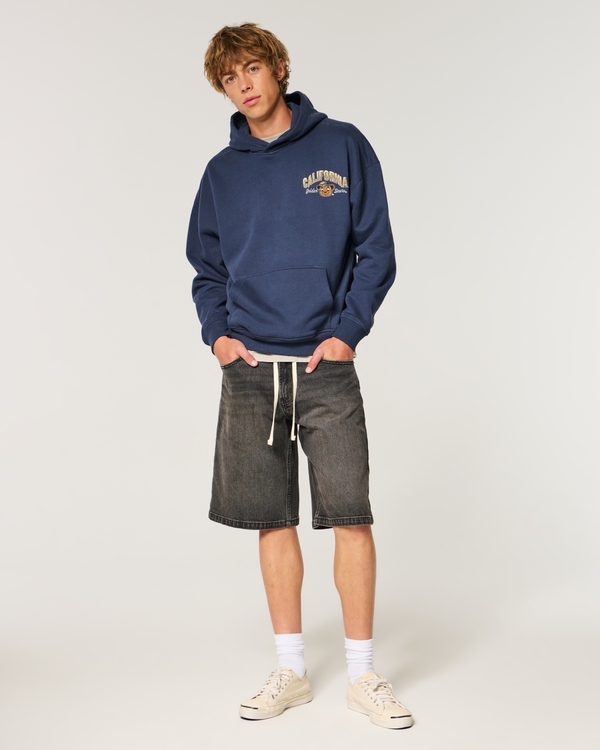 Boxy University of California Golden Bears Graphic Hoodie, Navy view 2