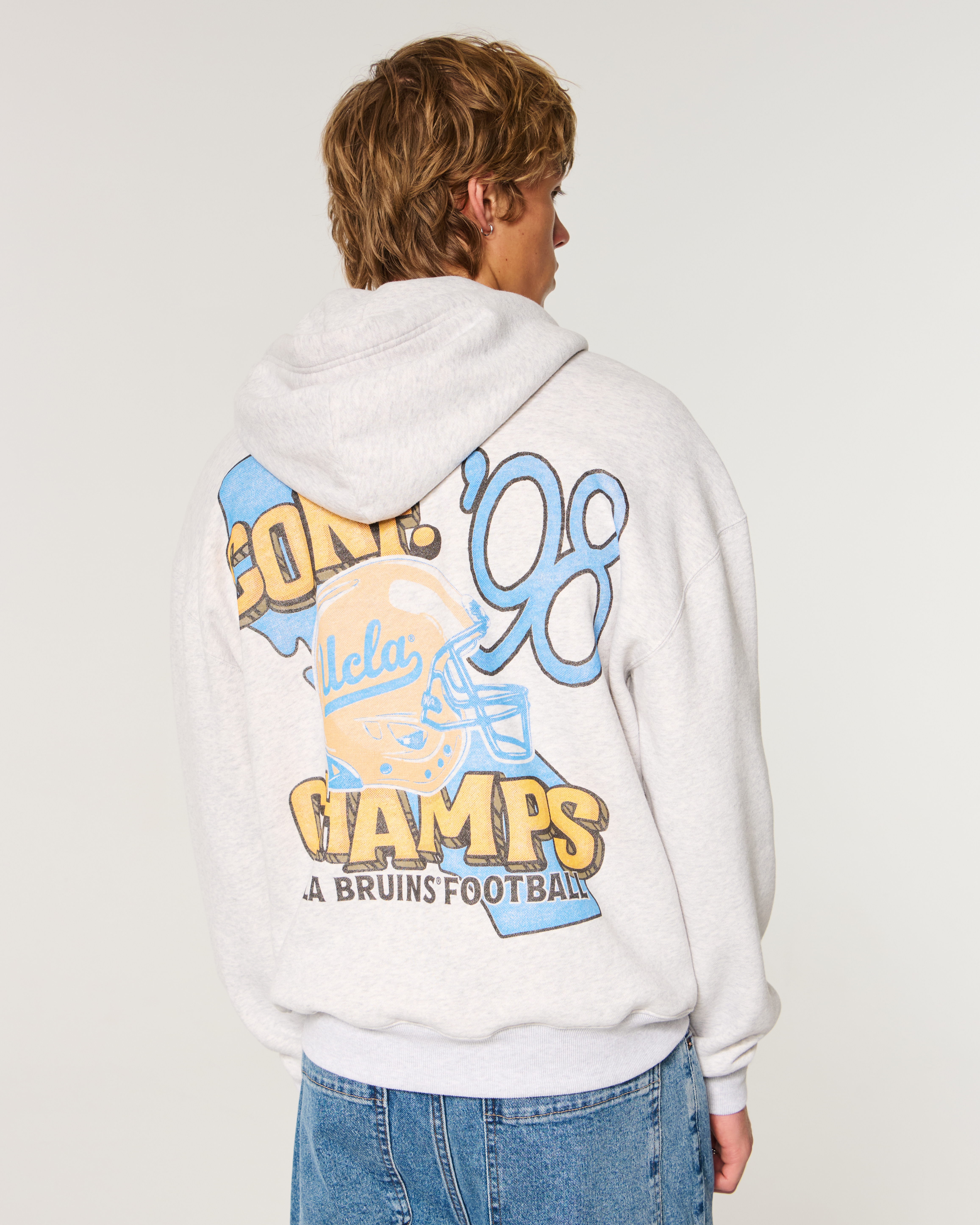 Boxy Zip-Up UCLA Bruins Graphic Hoodie