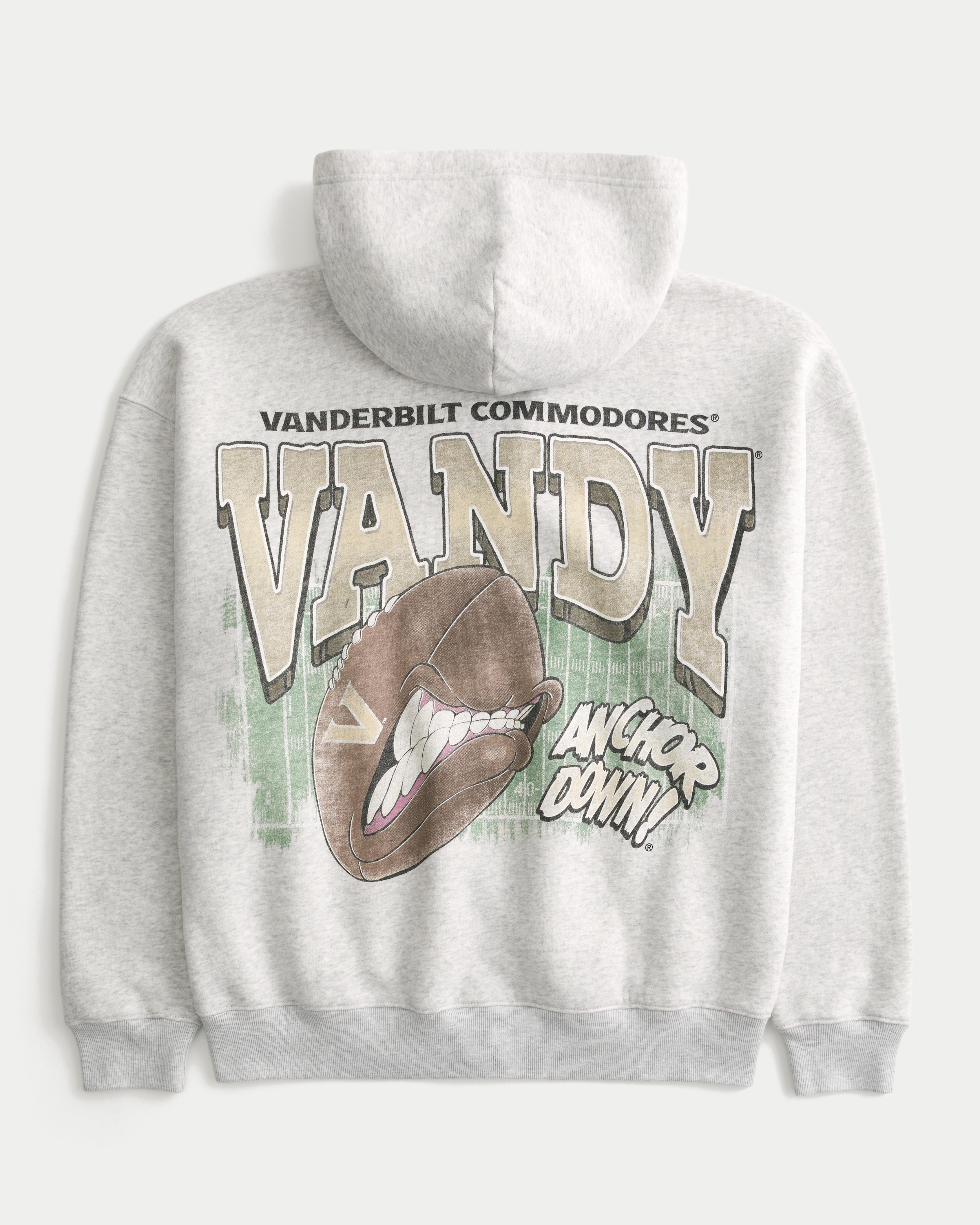 Boxy Zip-Up Vanderbilt University Commodores Graphic Hoodie
