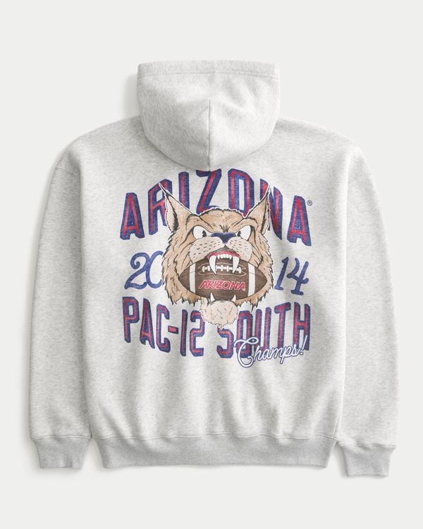 Men's Boxy Zip-Up University of Arizona Wildcats Graphic Hoodie