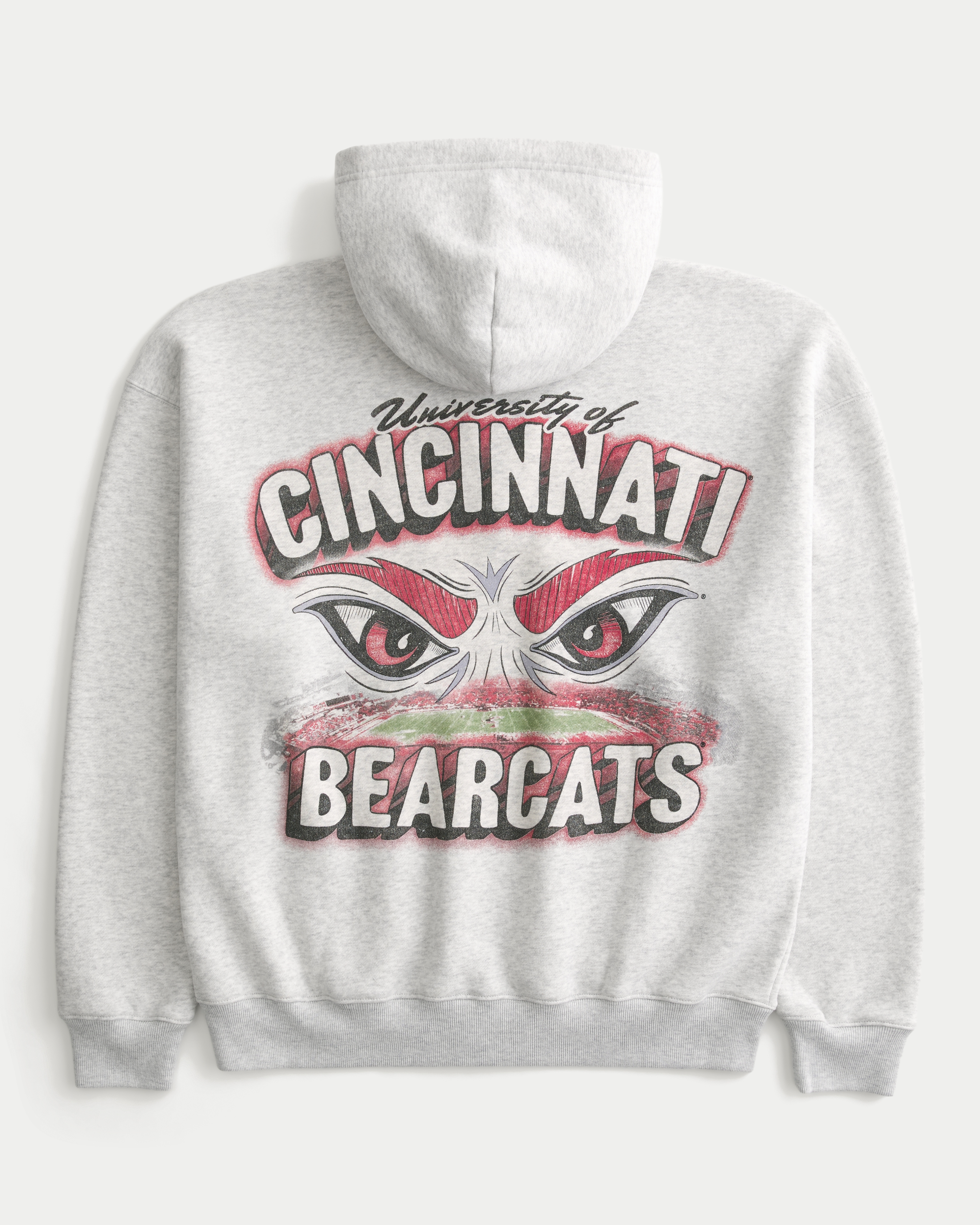 Boxy Zip-Up University of Cincinnati Bearcats Graphic Hoodie