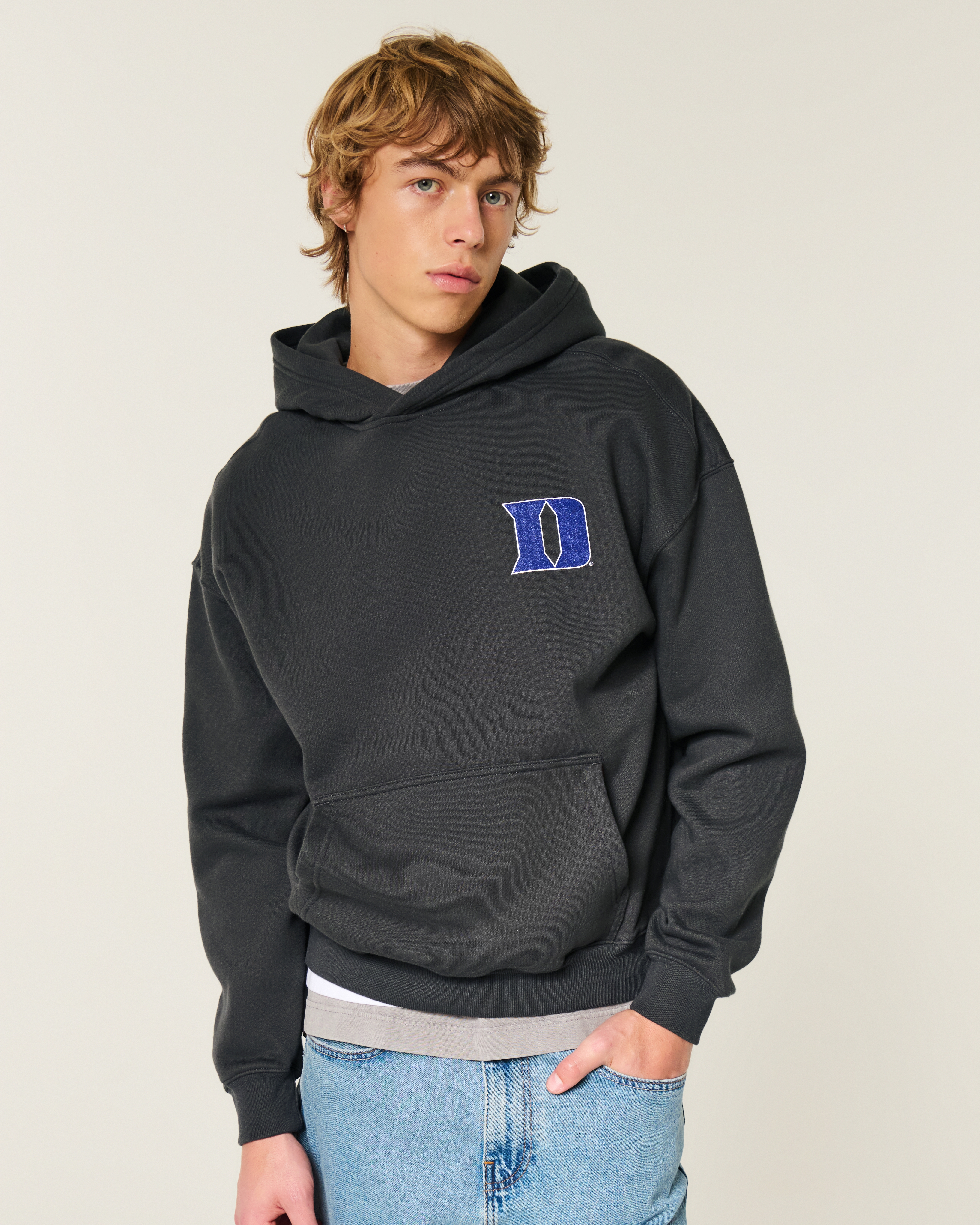 Boxy Duke Blue Devils Graphic Hoodie
