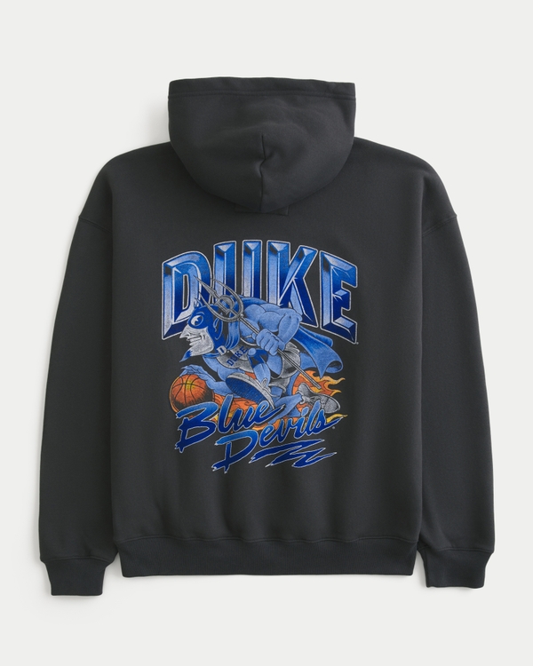 Boxy Duke Blue Devils Graphic Hoodie, Black view 1