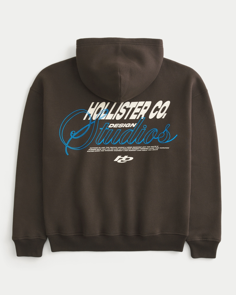 Men's Boxy Logo Graphic Hoodie | Men's Tops | HollisterCo.com