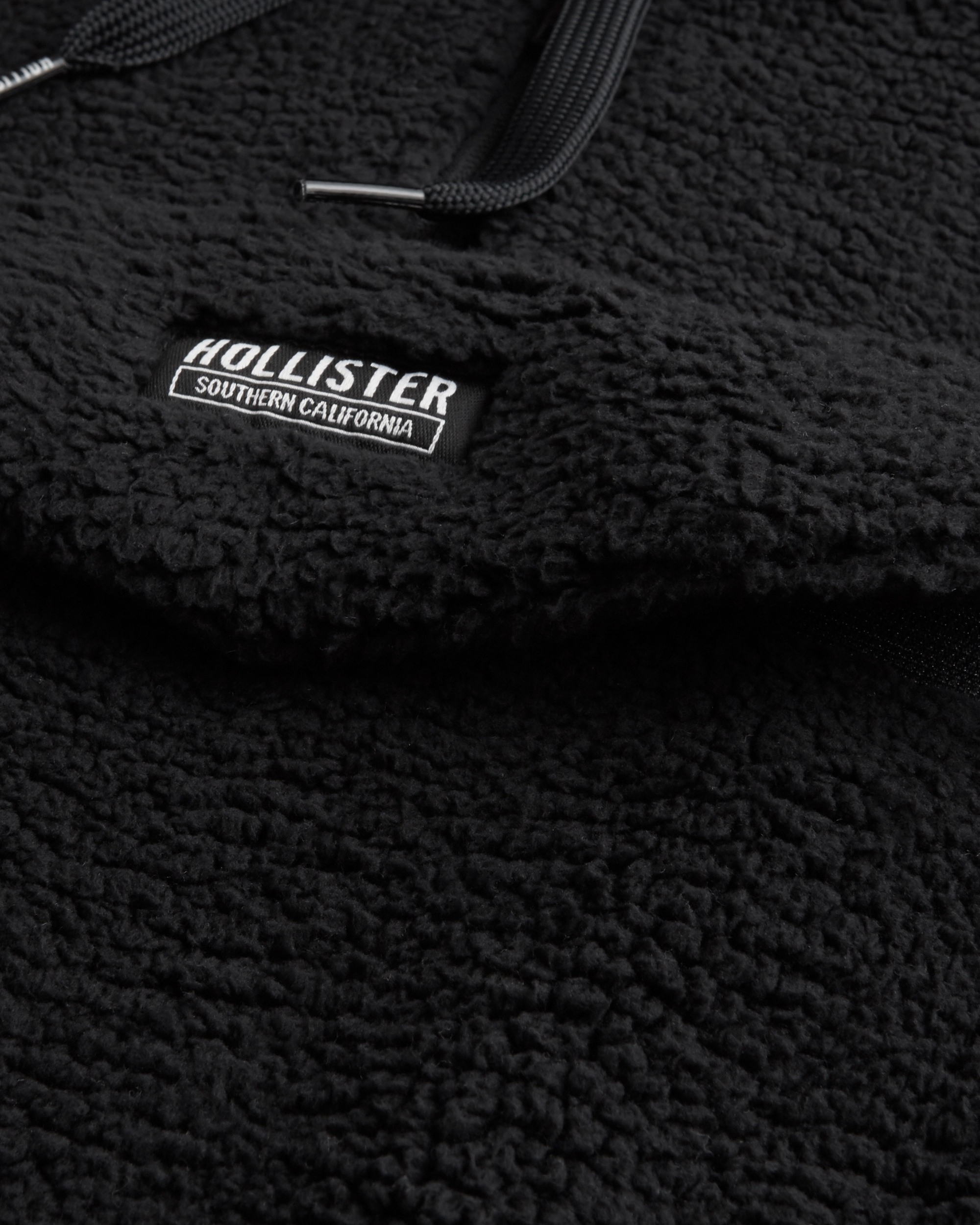 hollister half zip sherpa