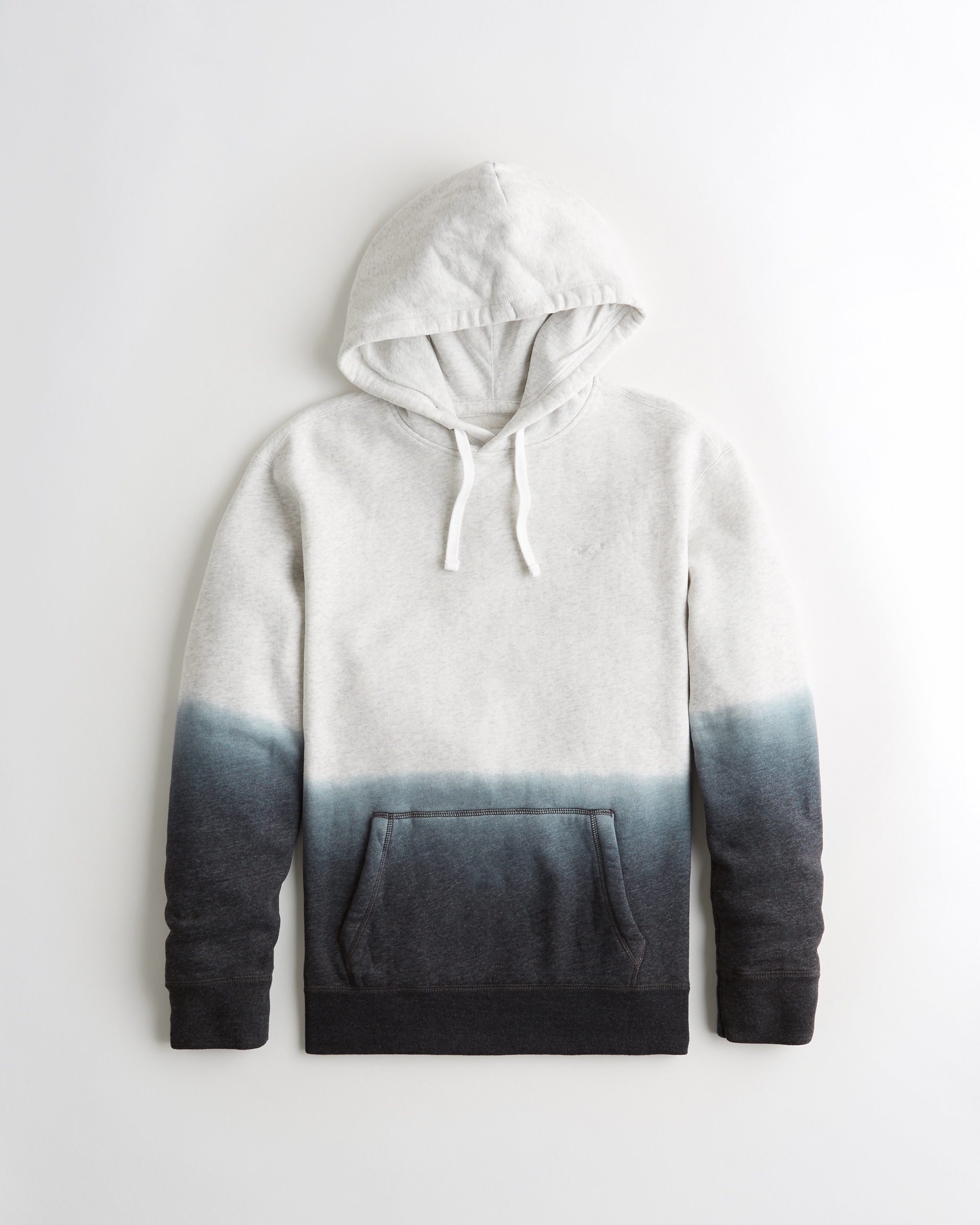 Hollister ombre logo hoodie in grey