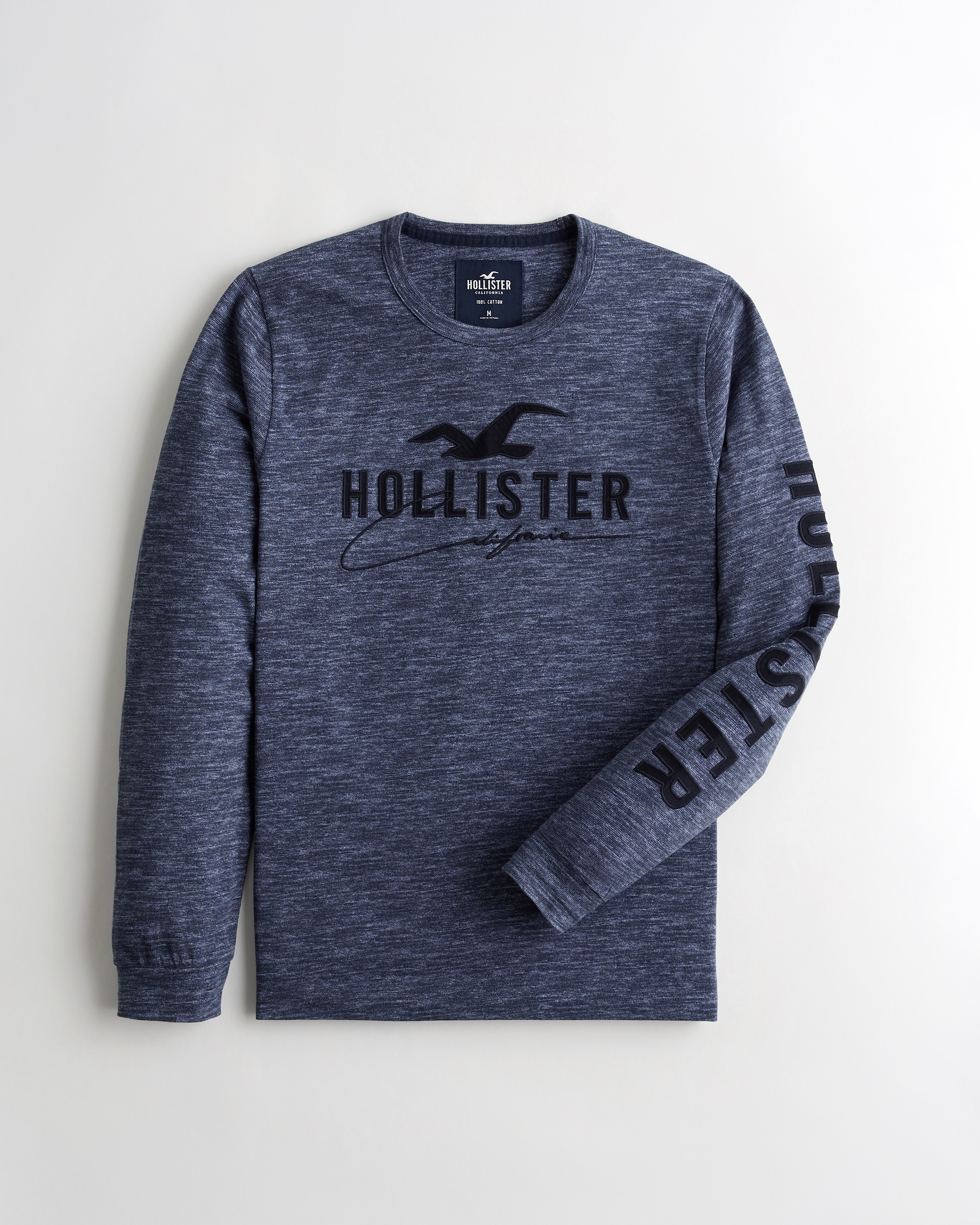 hollister white long sleeve shirt