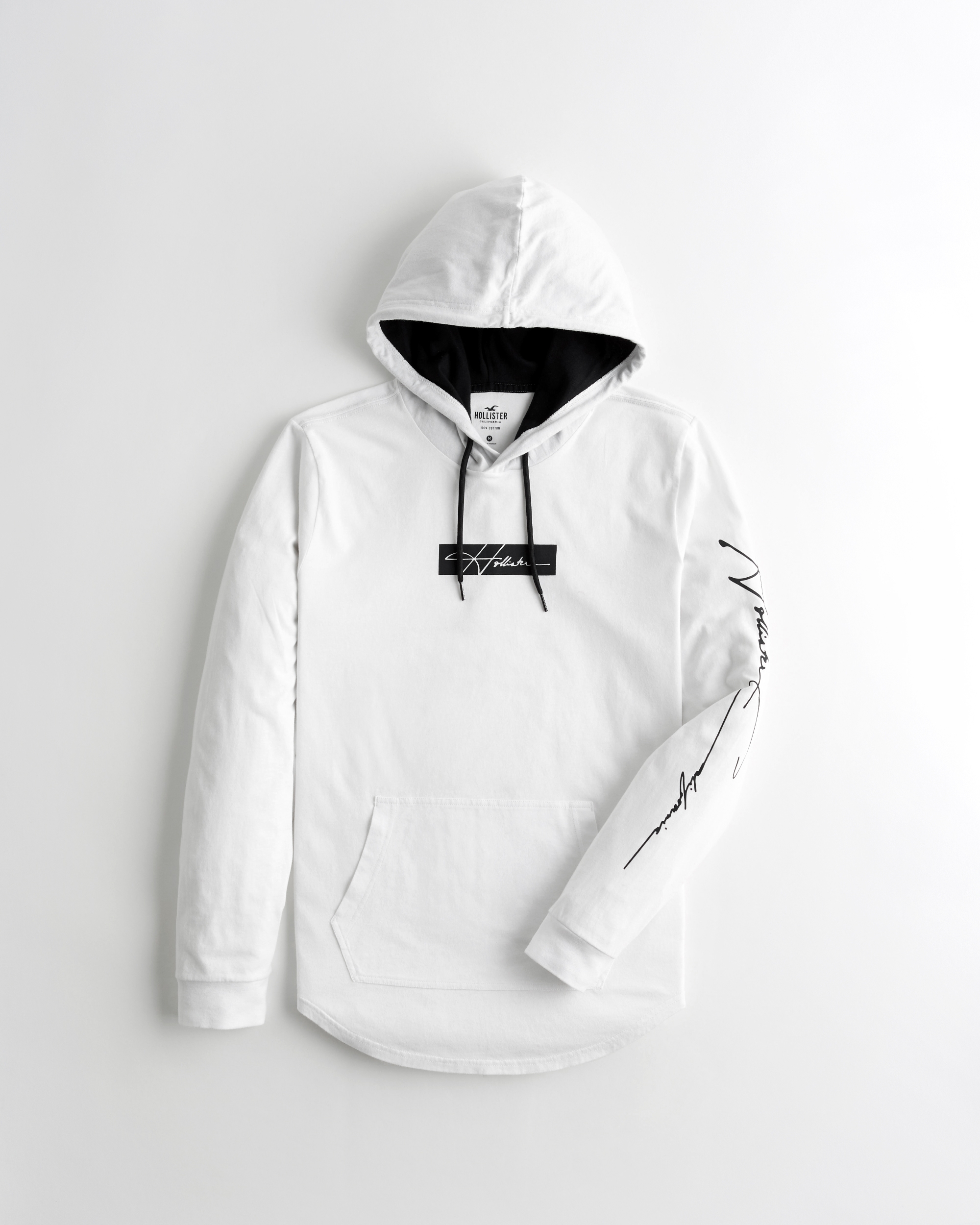 hollister hoodie black and white