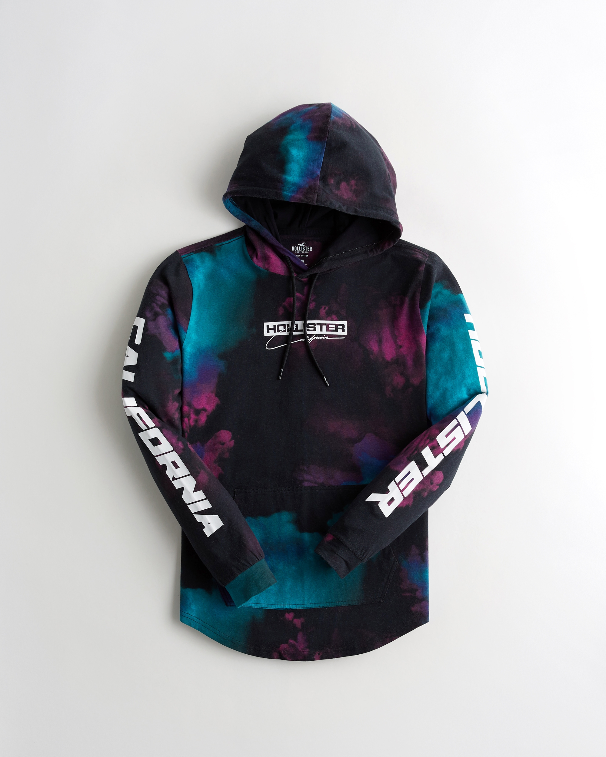 hollister printed logo hoodie