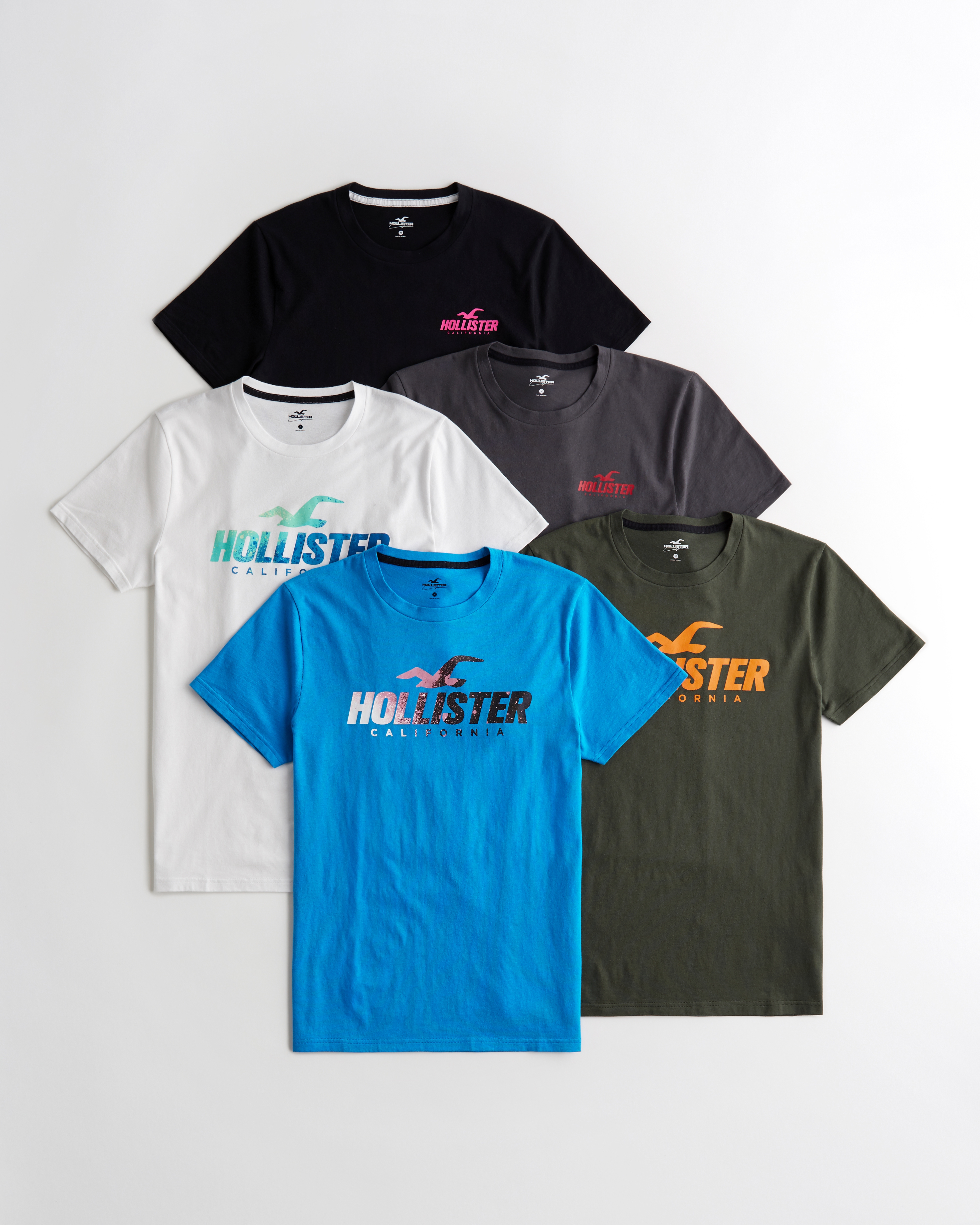 Guys Print Logo Graphic Tee 5-Pack 