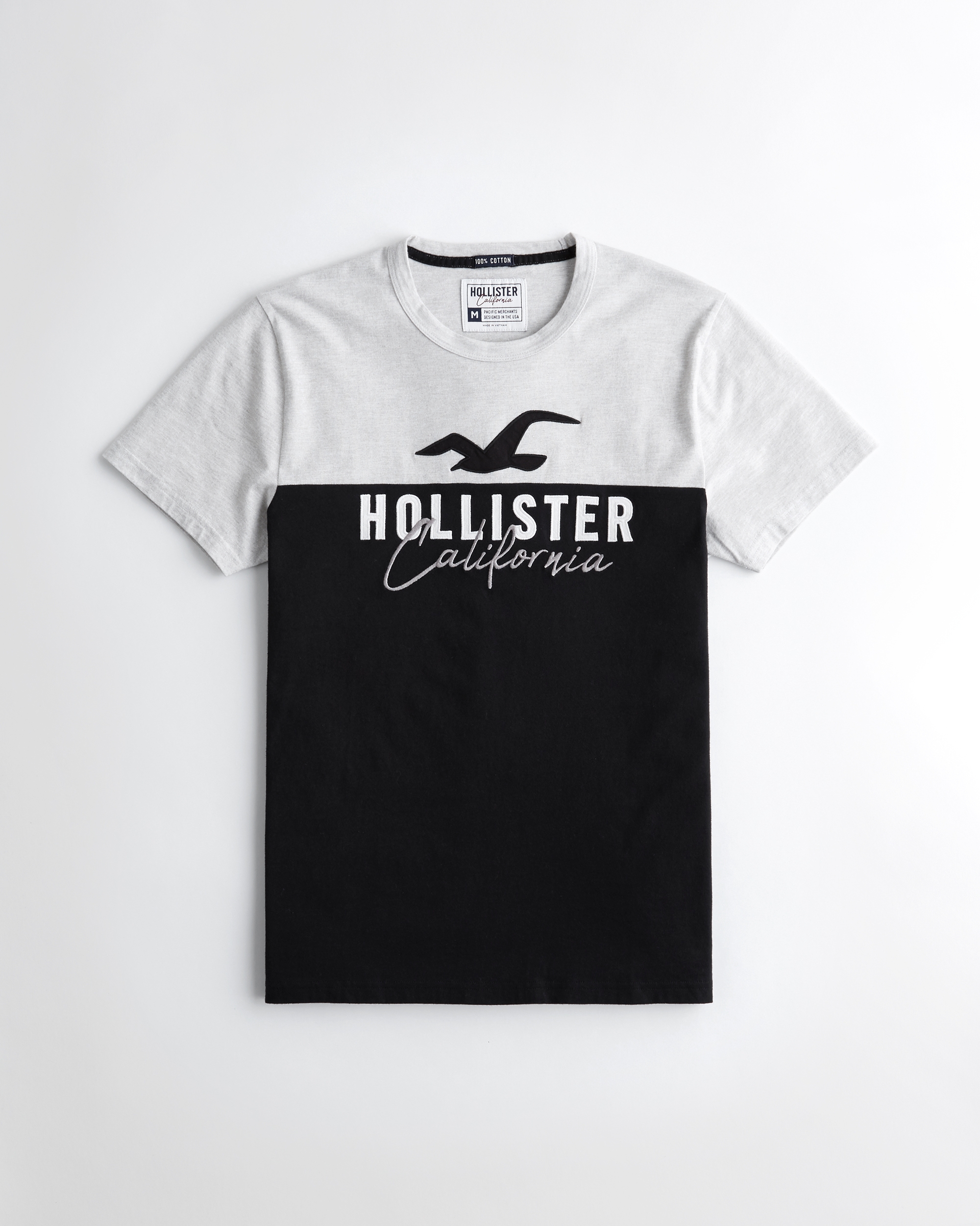 hollister logo graphic tee