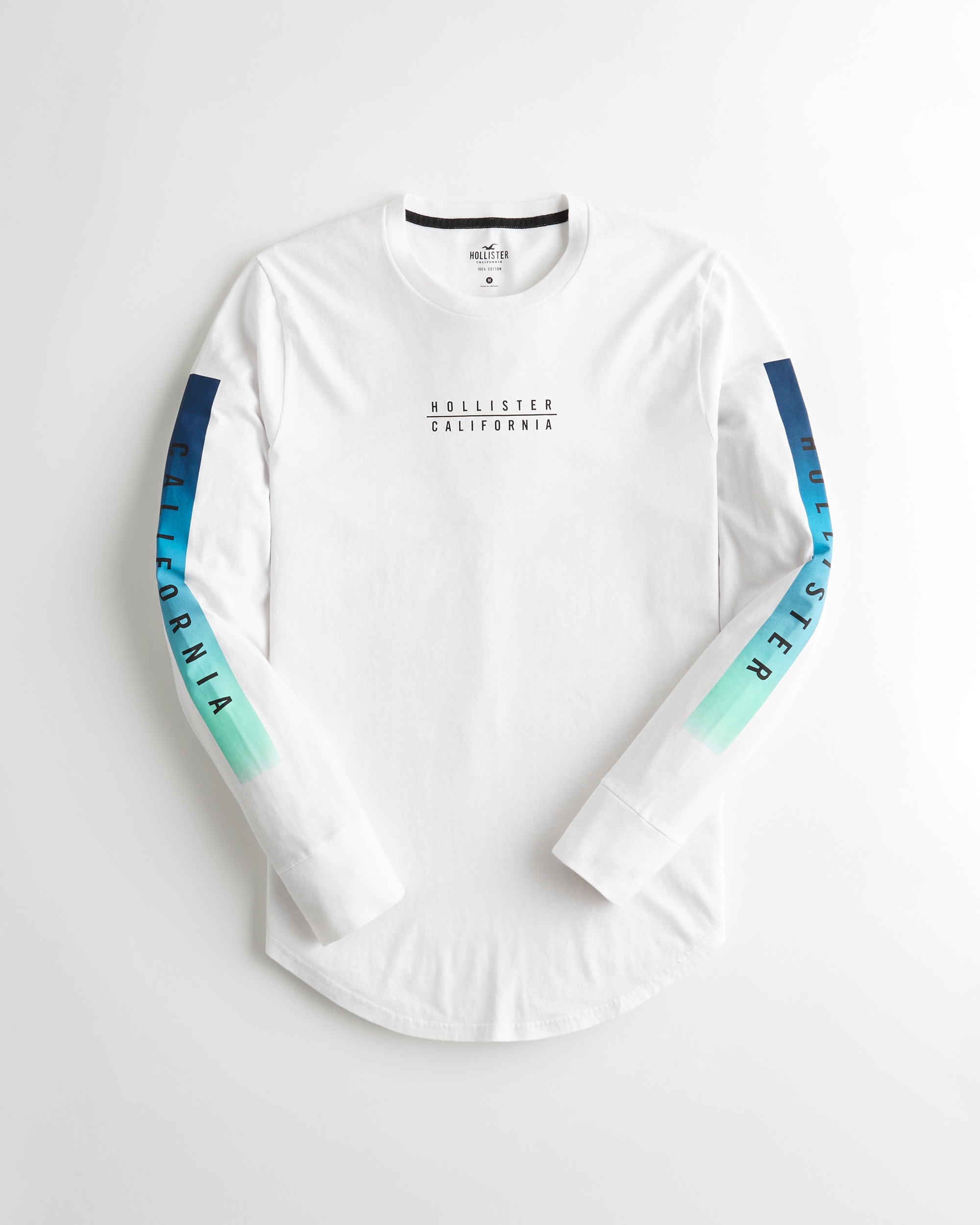 curved hem tee hollister
