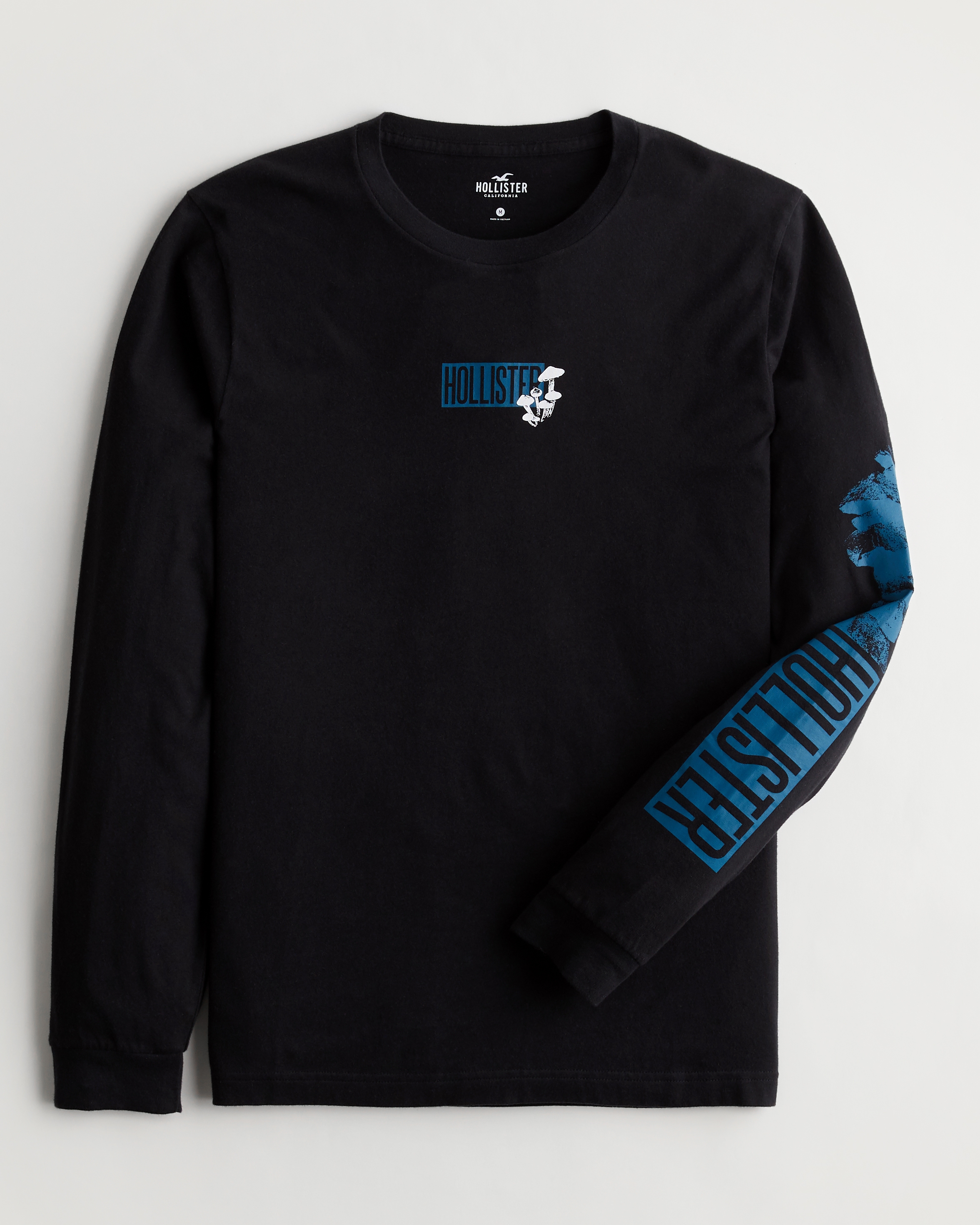 Official Hollister Co Merch Store Hollister Relaxed Long Sleeve Mushroom  Logo Graphic Hollisterco Apparel Clothing Shop - Resttee