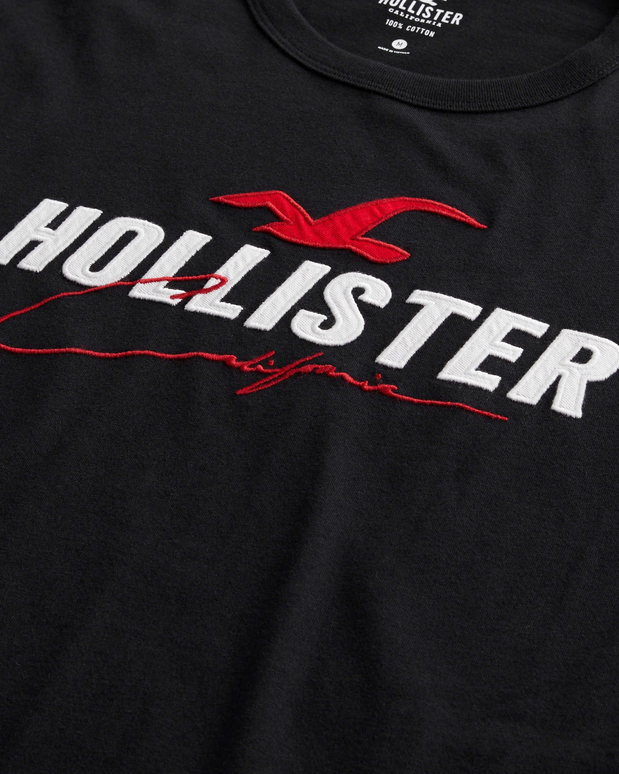 Hollister logo sales t shirt