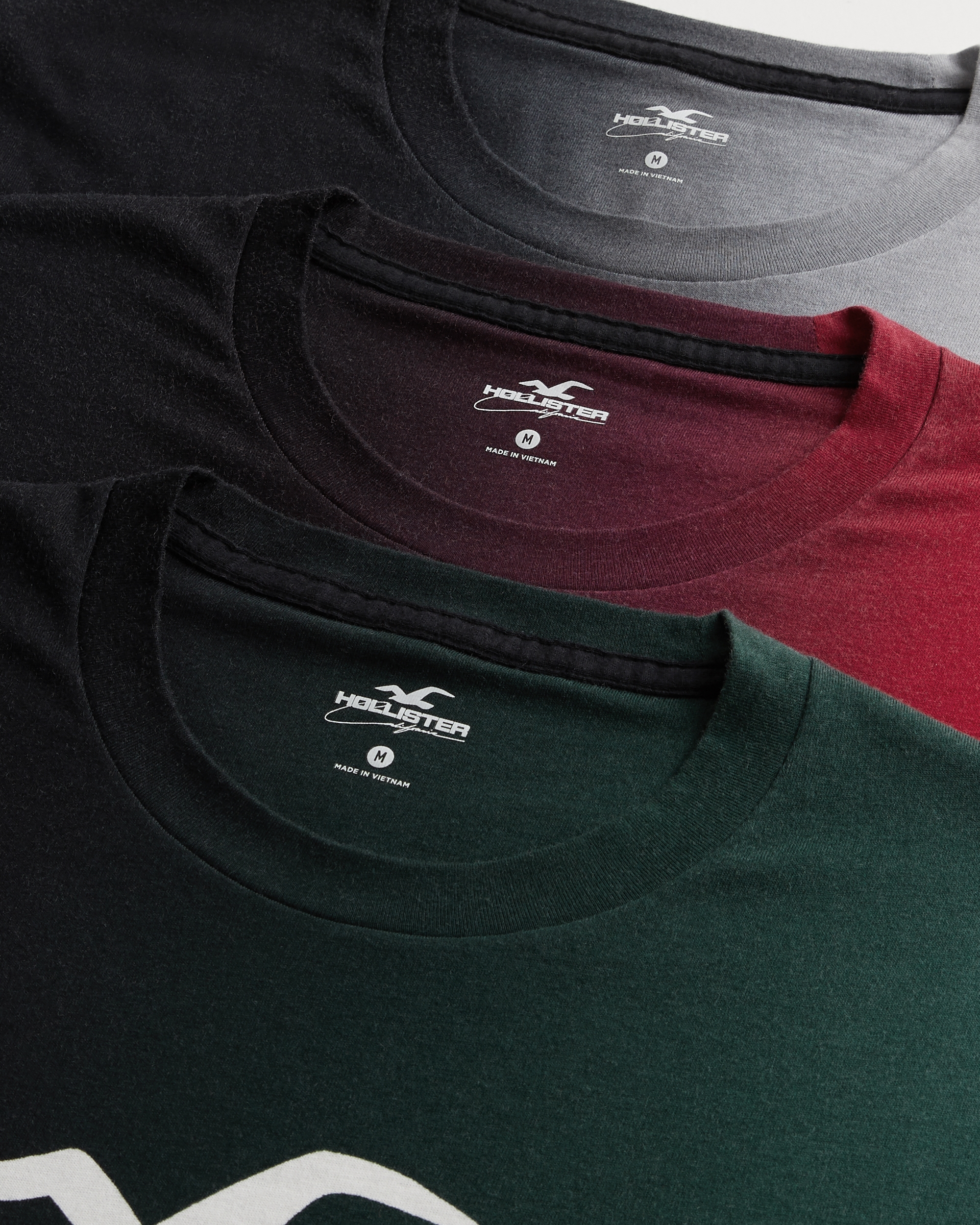 Hollister Long-Sleeve Logo Graphic Tee 3-Pack