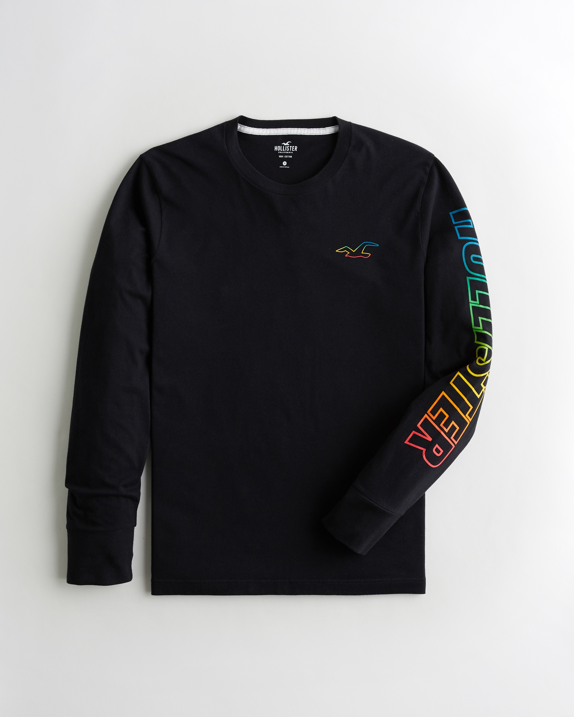 print logo graphic hoodie hollister