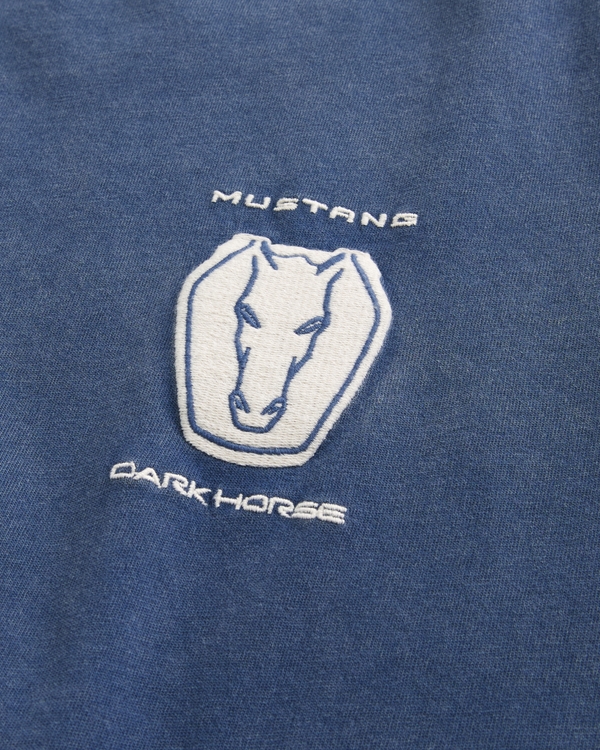 メンズ Ford Mustang Dark Horse ボクシー グラフィックTシャツ