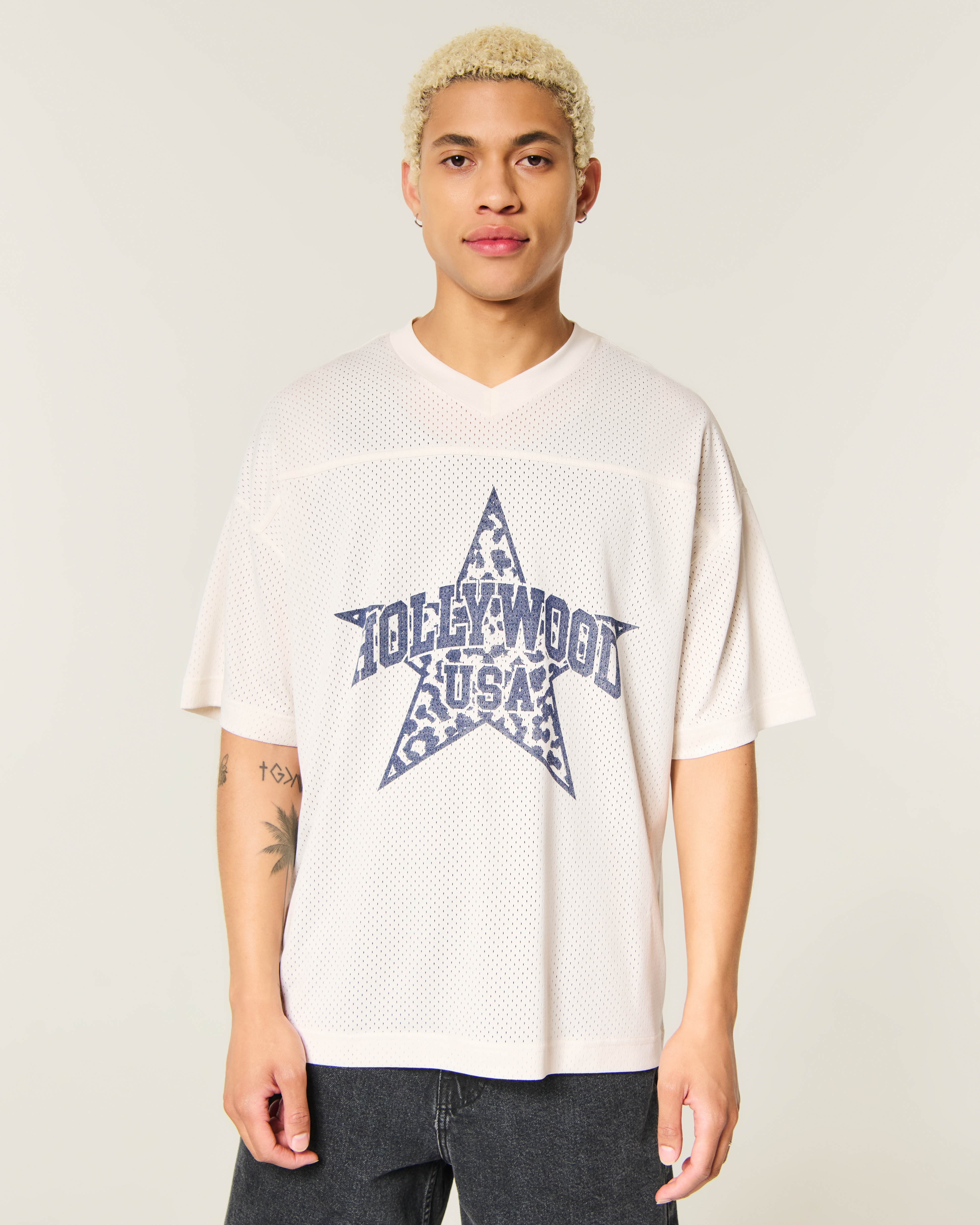 Baggy Hollywood Graphic Football Jersey
