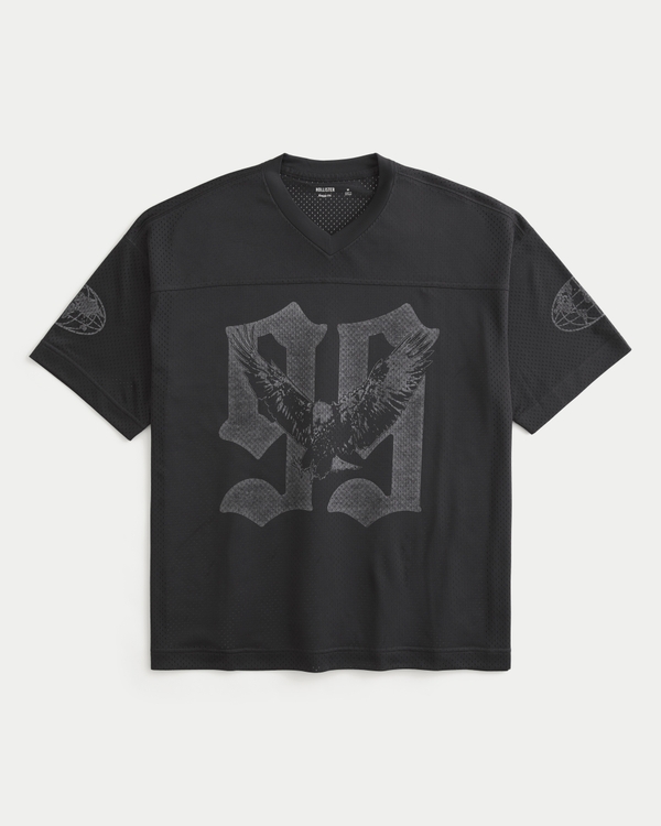 Eagle Graphic Football Jersey, Charcoal view 1