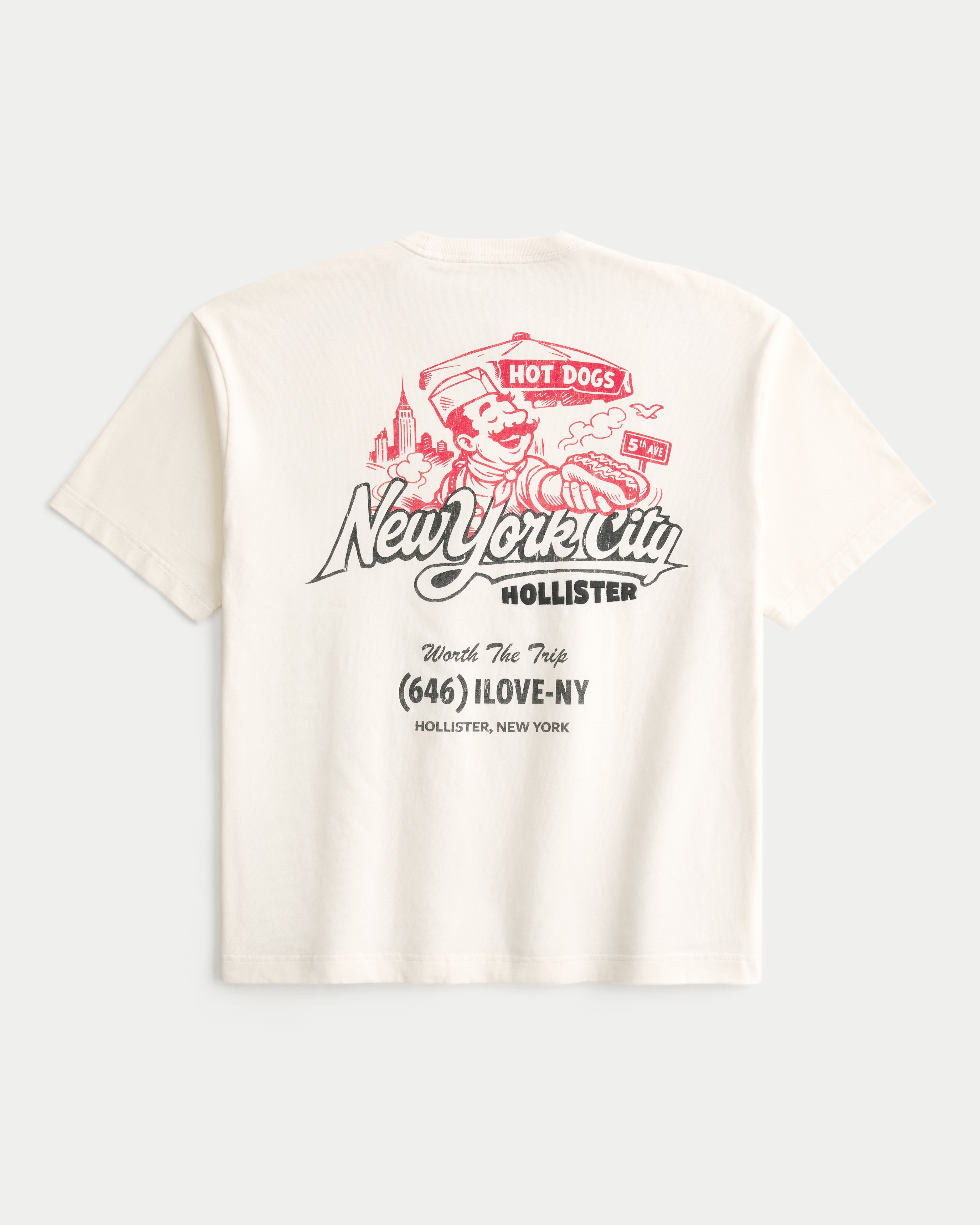 Boxy Heavyweight Hollister NYC Graphic Tee