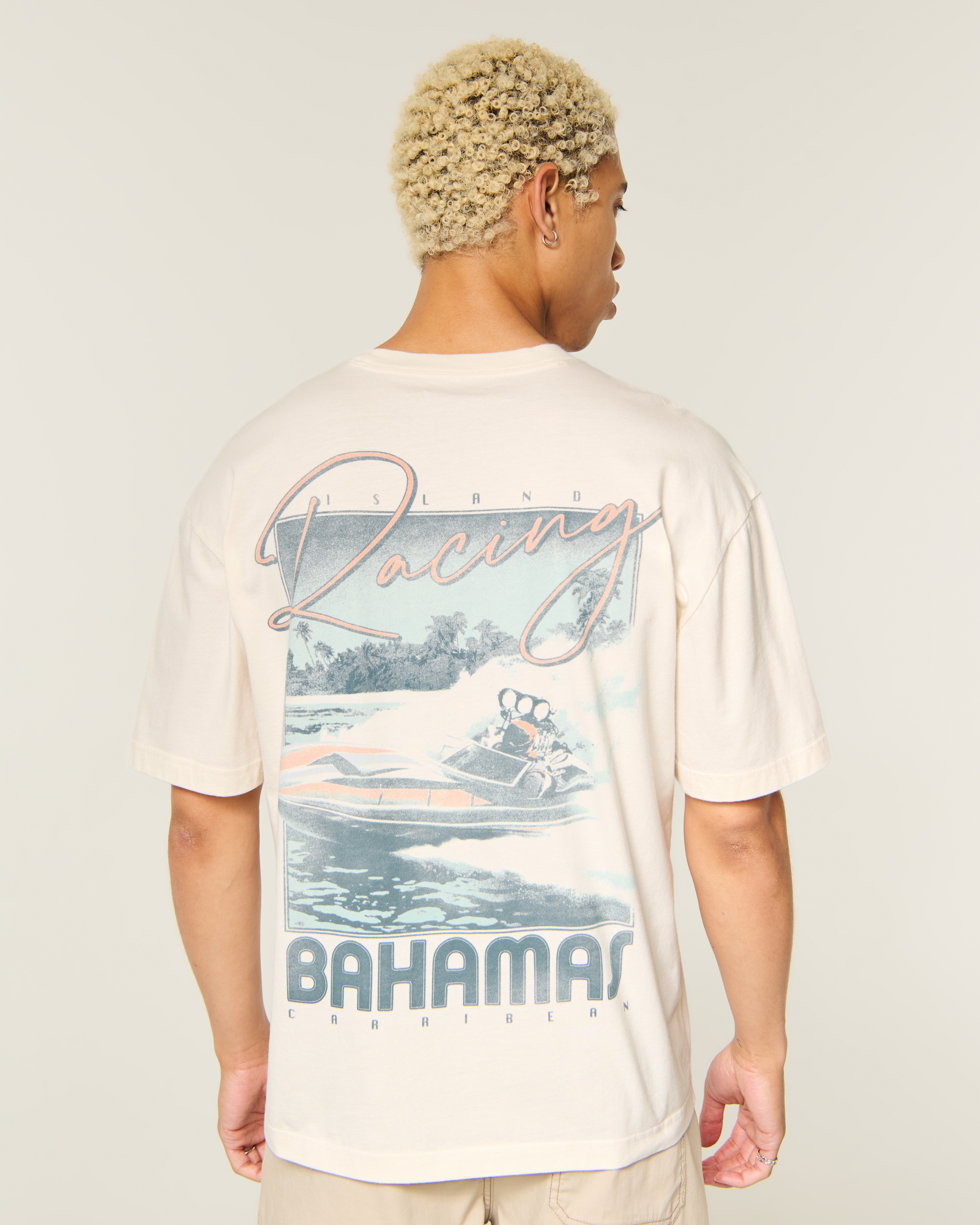 Boxy Cotton Bahamas Racing Graphic Tee