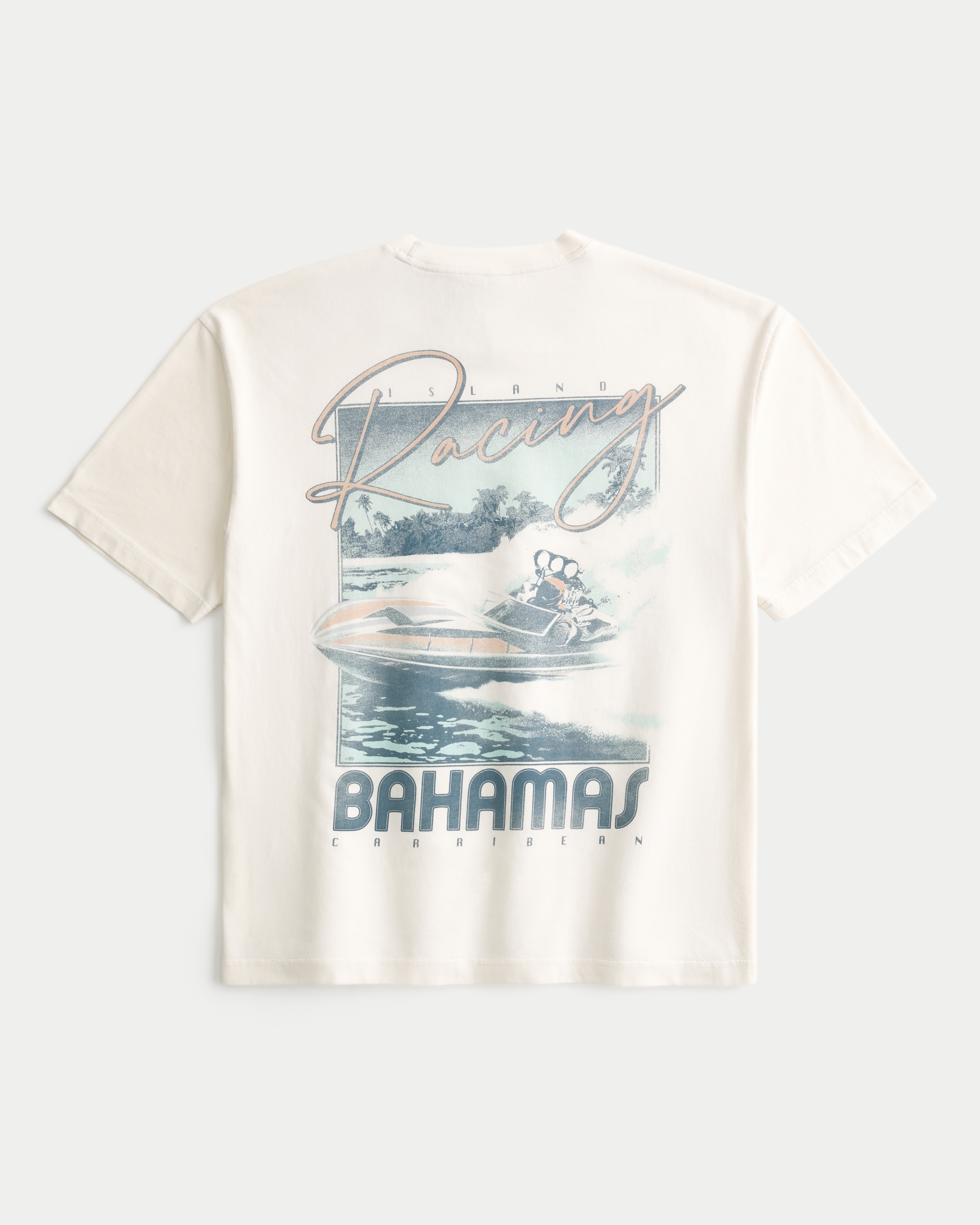Boxy Cotton Bahamas Racing Graphic Tee