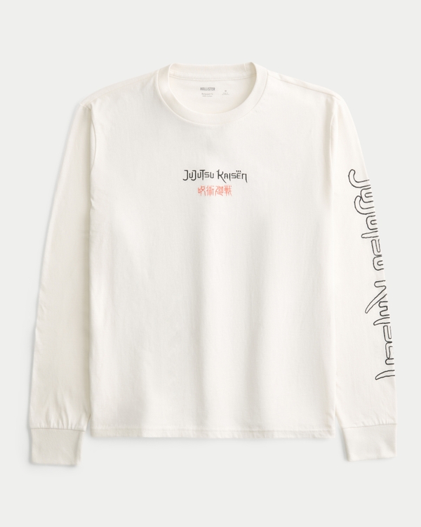 Men's Relaxed Long-Sleeve Jujutsu Kaisen Graphic Tee | Men's Tops