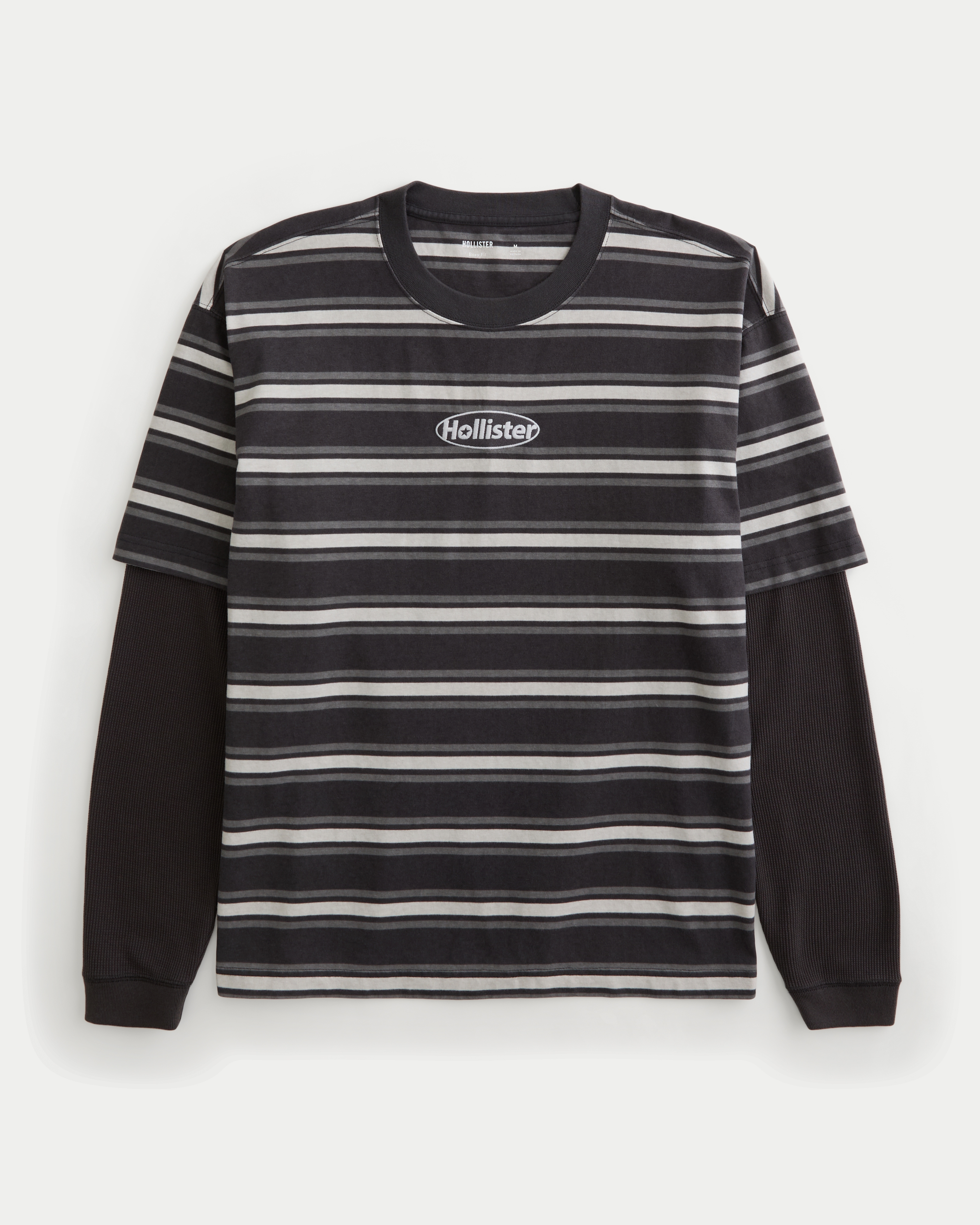 Boxy Layered Microthermal Crew T-Shirt