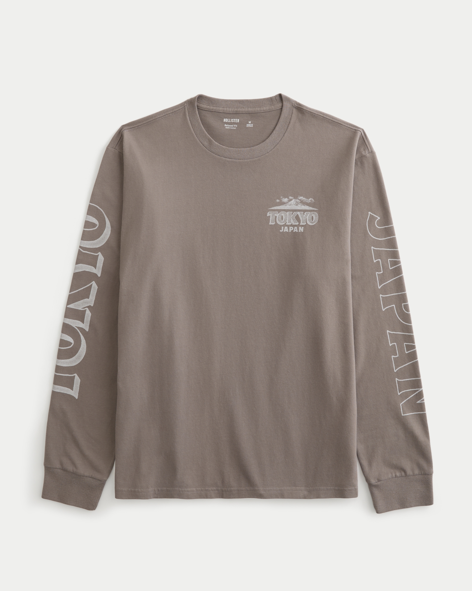 ましん　523834 Men's Relaxed Cotton Long-Sleeve Tokyo Graphic Tee | Men's