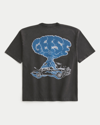 Men's Boxy Heavyweight Geese Graphic Tee | Men's Clearance