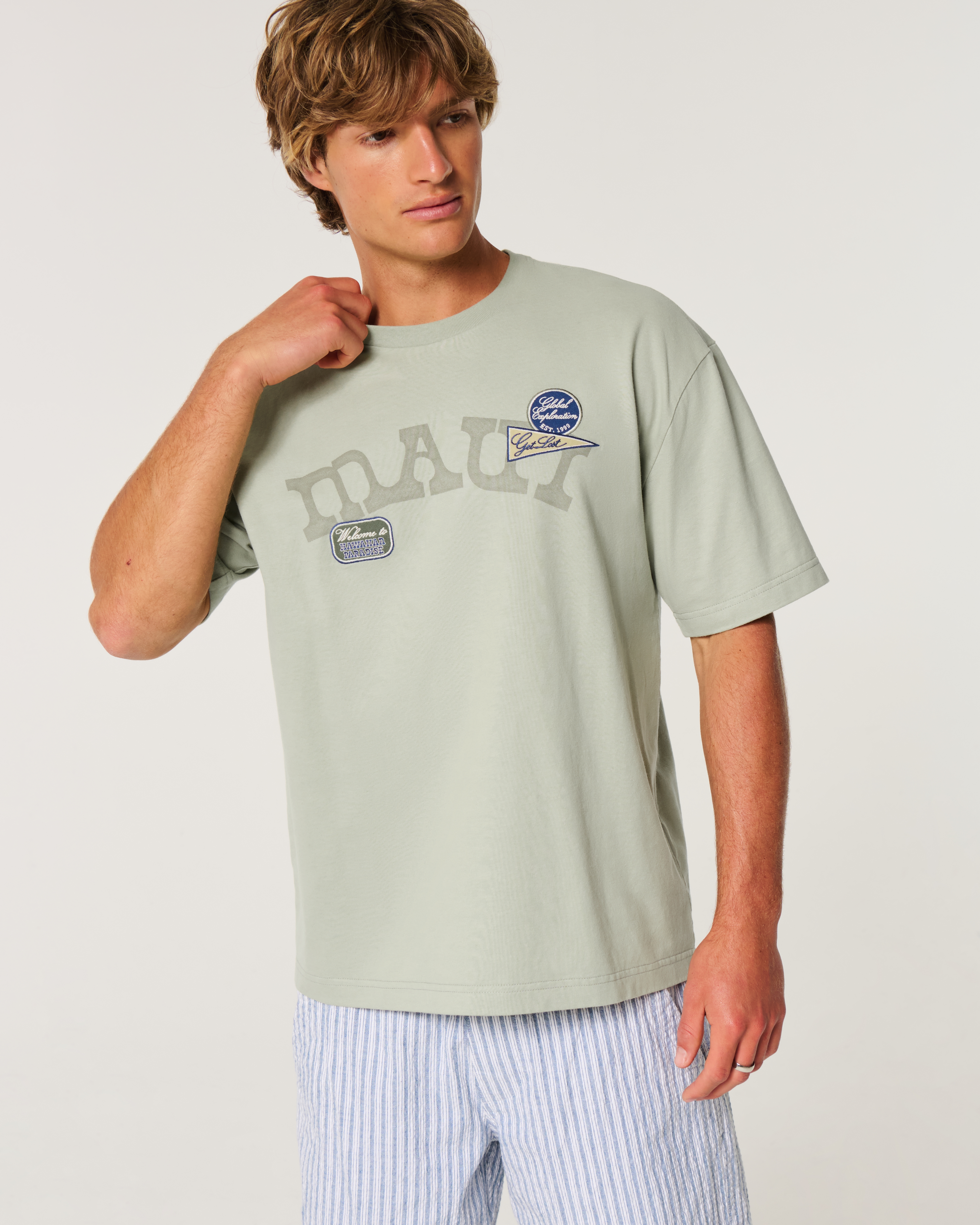Boxy Heavyweight Maui Graphic Tee