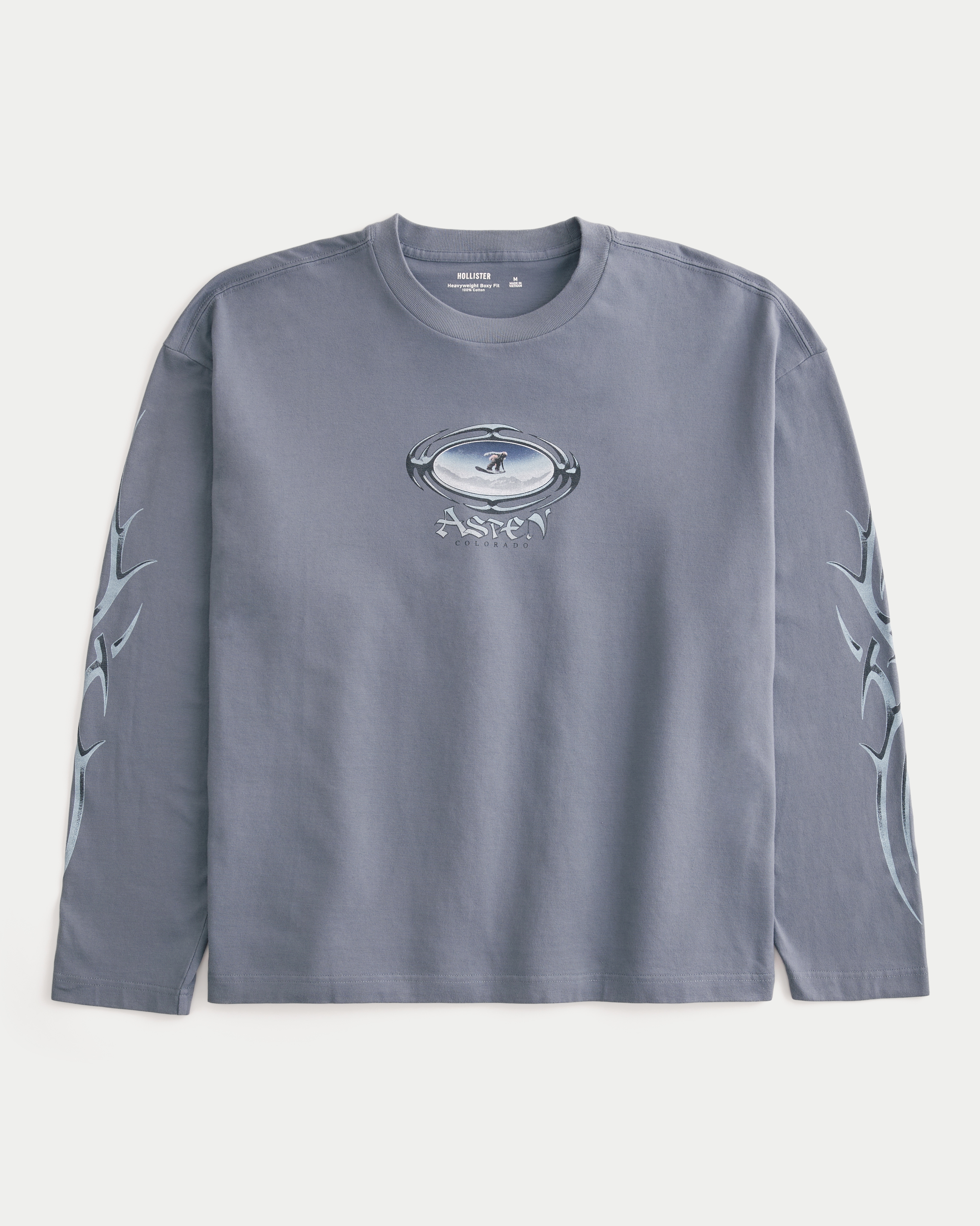 Boxy Heavyweight Long-Sleeve Aspen Graphic Tee