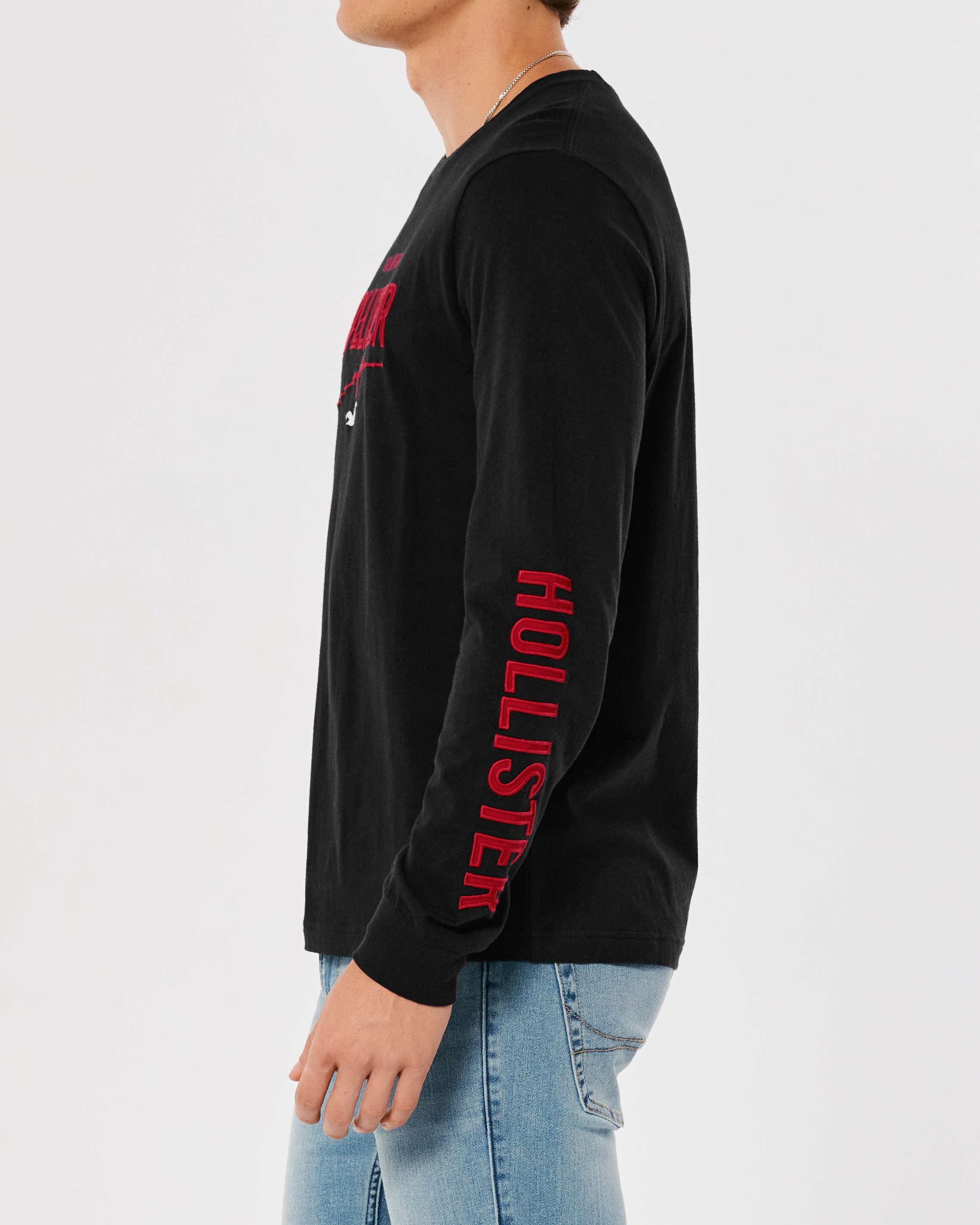 Hollister Long-Sleeve Logo Graphic Tee