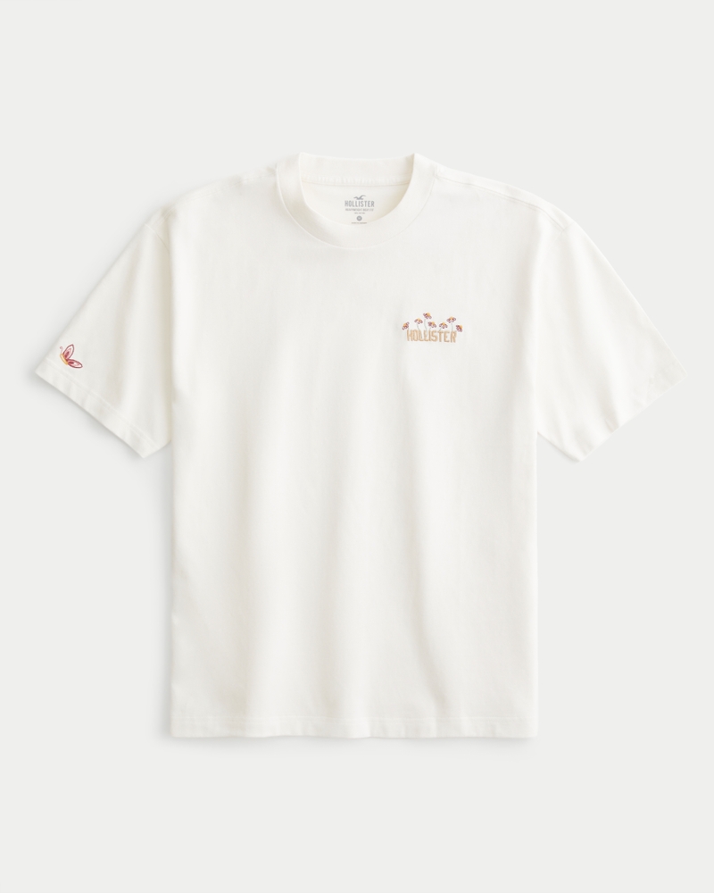 Men's Heavyweight Boxy Logo Graphic Tee | Men's Tops | HollisterCo.com