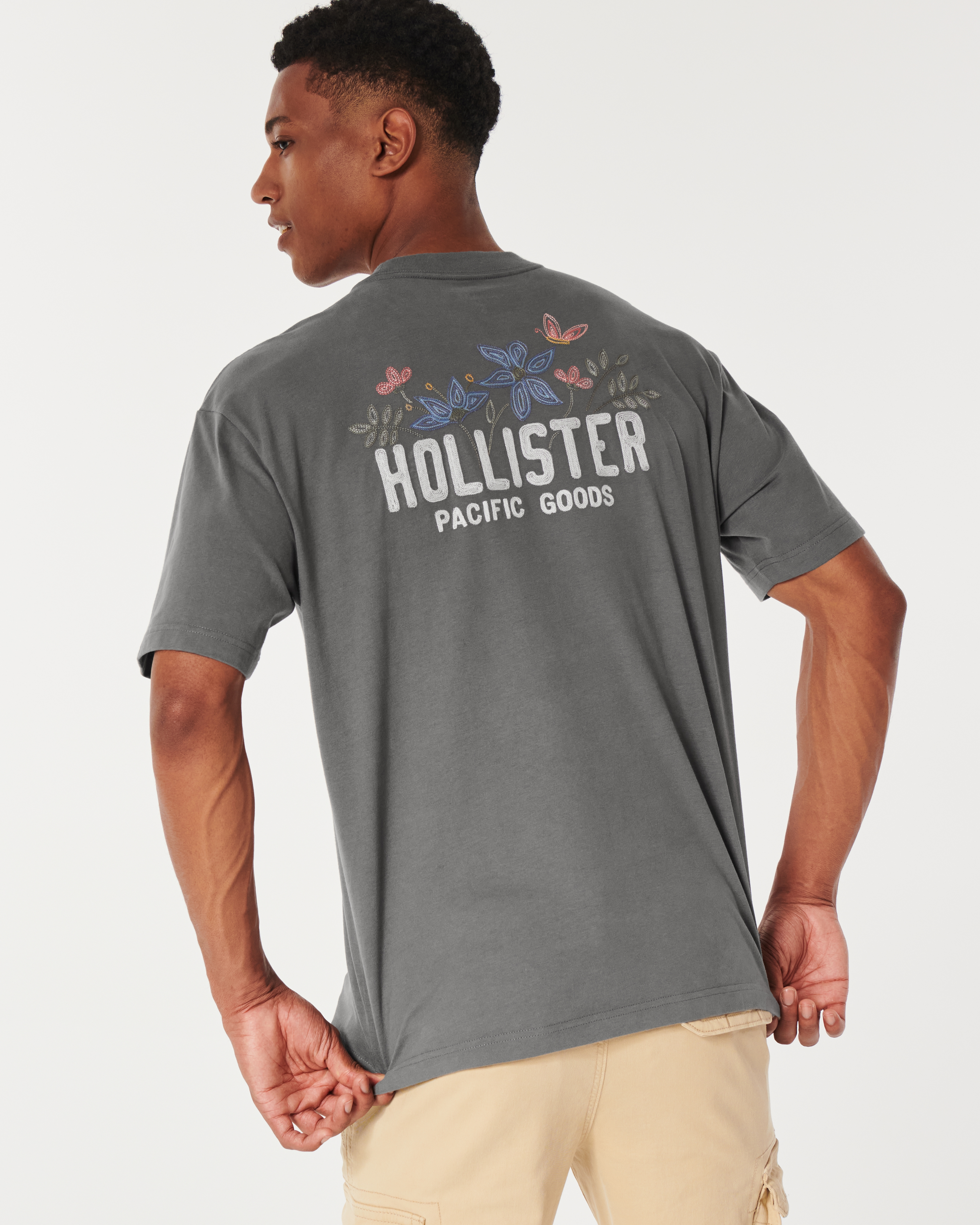 Hollister box hot sale logo tee