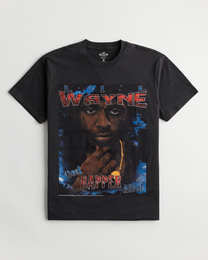 Women's Relaxed Lil Wayne Print Graphic Tee Women's Tops