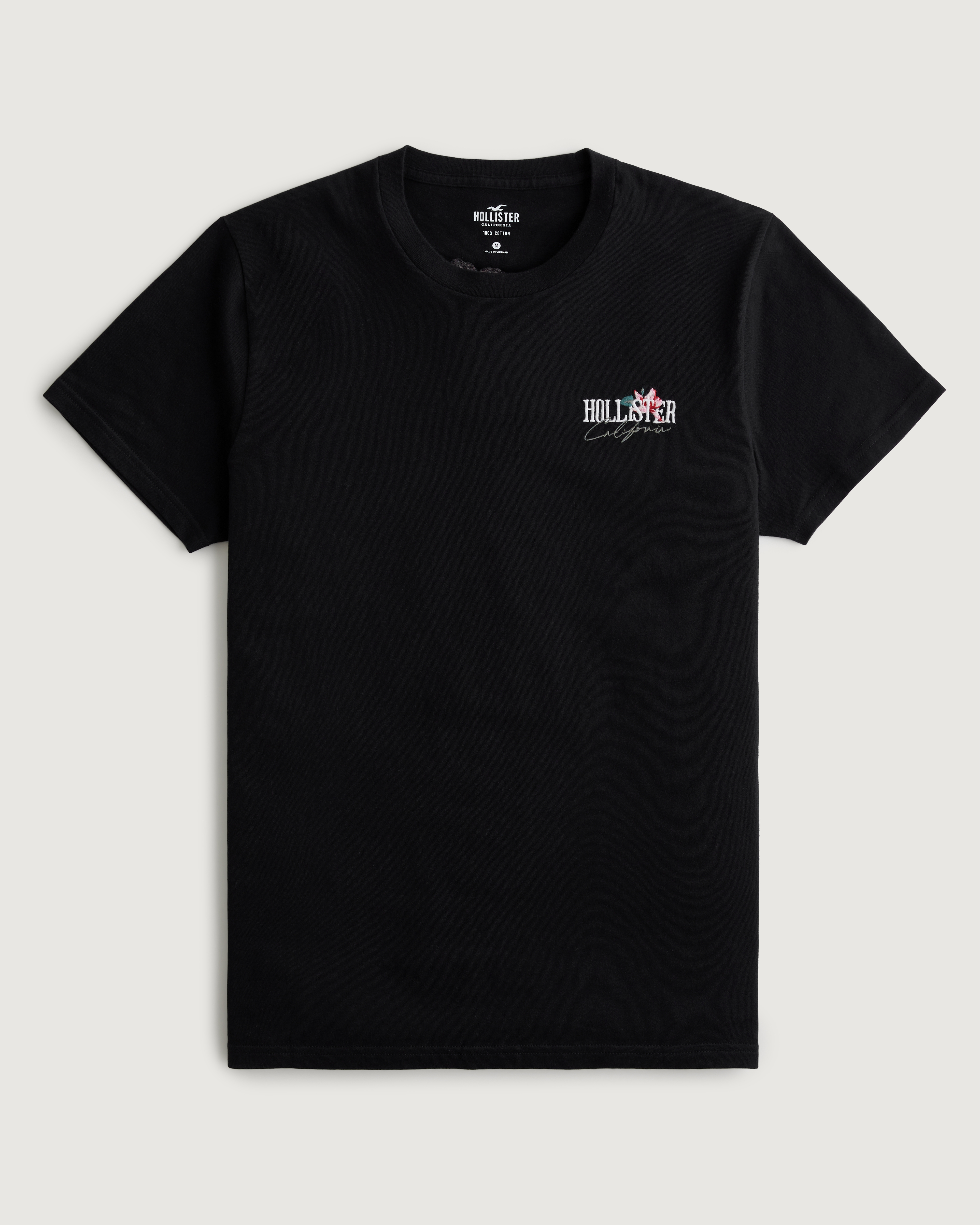Hollister printed logo graphic tee hot sale
