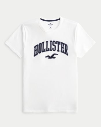 Print logo graphic outlet tee hollister