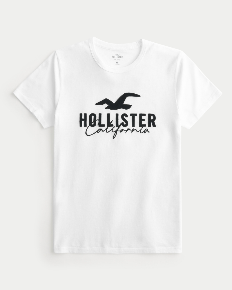 Hollister printed logo graphic on sale tee