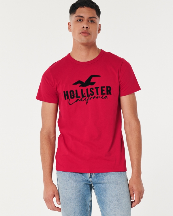 T-shirt graphique Hollister pour homme - col en V - Maroc