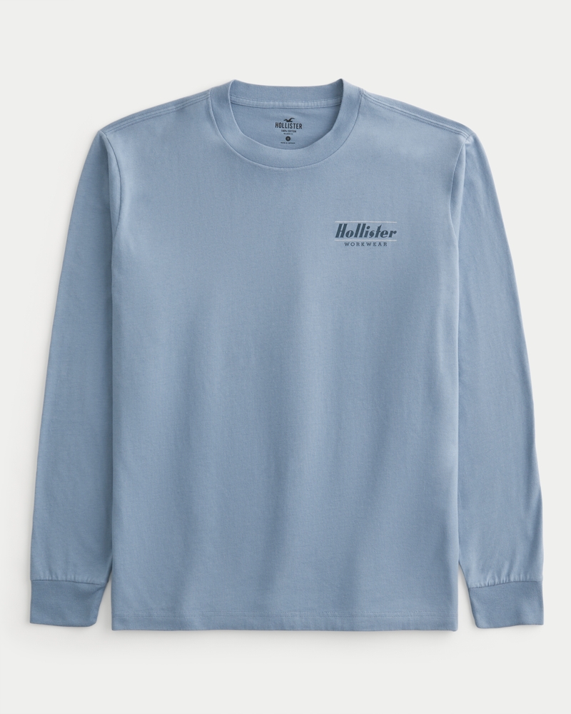 Relaxed Long-Sleeve Logo Graphic Tee