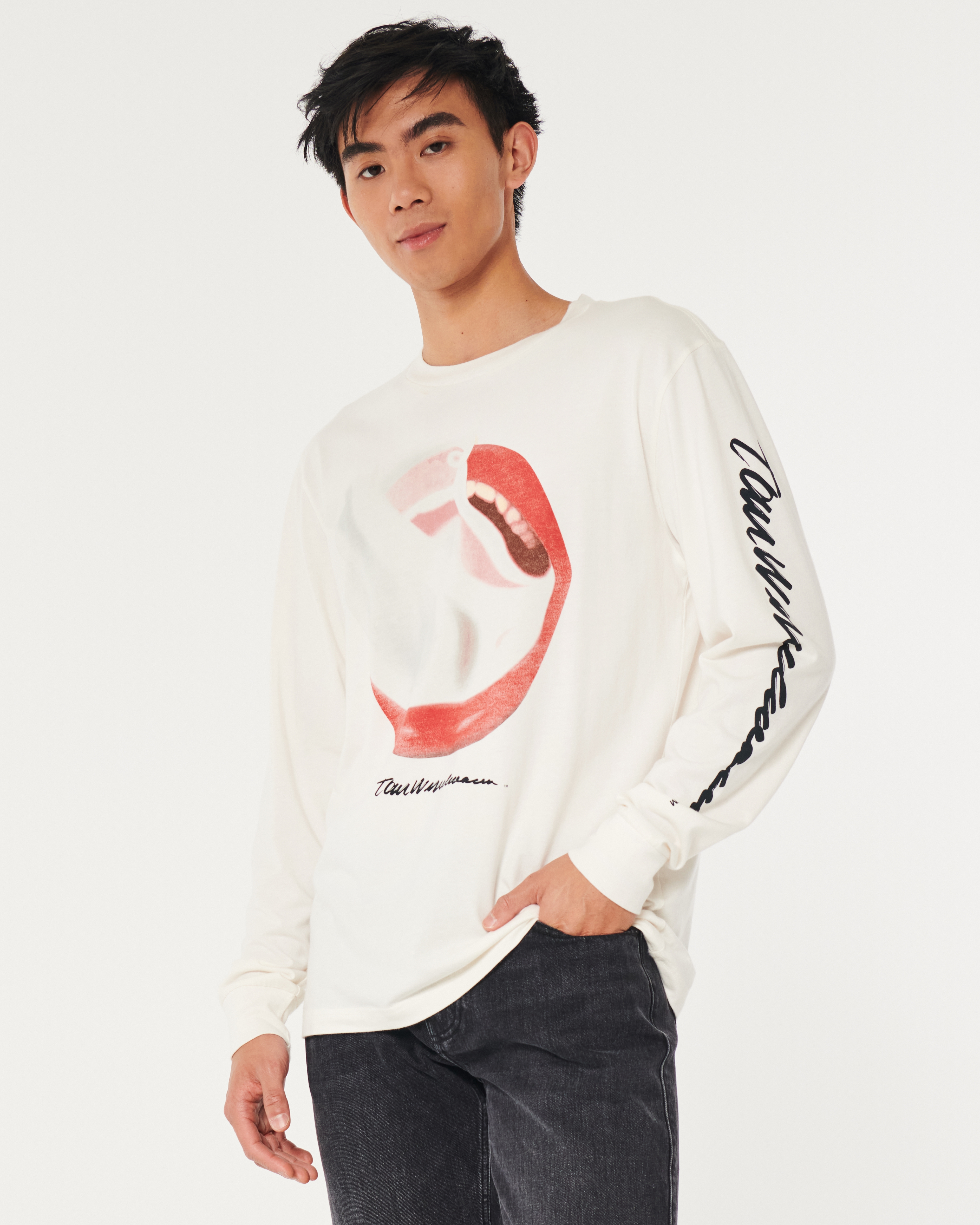 Relaxed Long-Sleeve Tom Wesselmann Artwork Graphic Tee