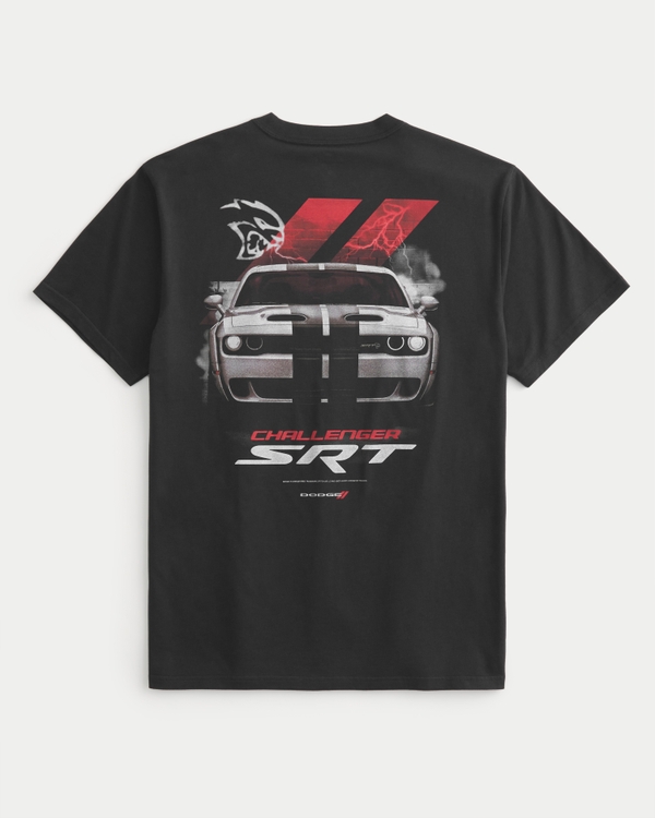 Relaxed Dodge Challenger Graphic Tee, Black Dodge