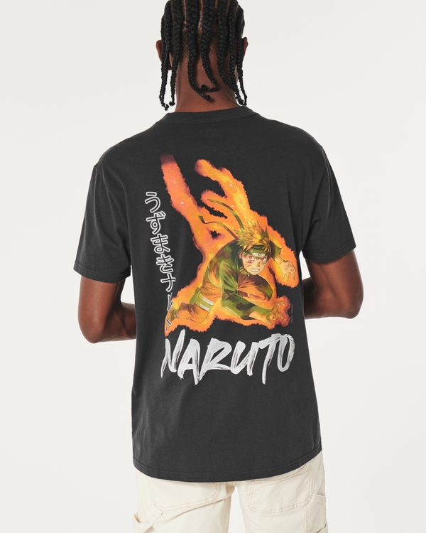 Relaxed Naruto Graphic Tee, Black - Naruto