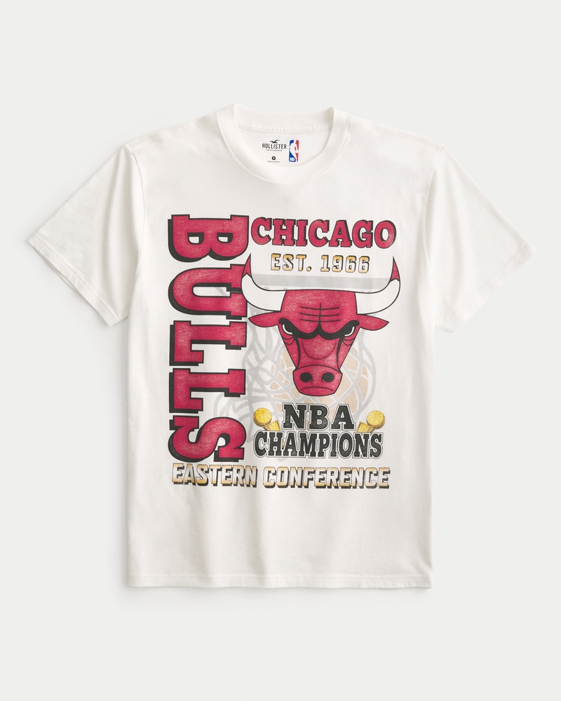 Hombres Camiseta holgada con estampa de Chicago Bulls, Hombres Prendas  superiores