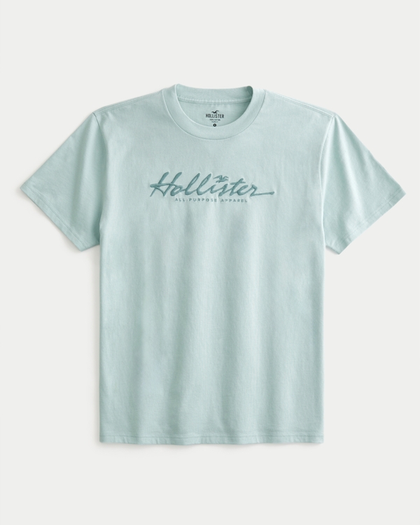 HOLLISTER Mens Graphic Top Long Sleeve XS Blue Cotton, Vintage &  Second-Hand Clothing Online