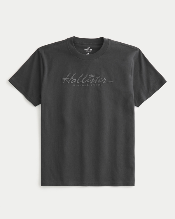 Relaxed Logo Graphic Tee, Faded Black