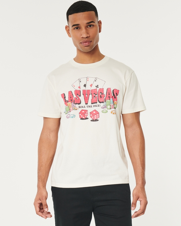 Relaxed Las Vegas Graphic Tee, Off White