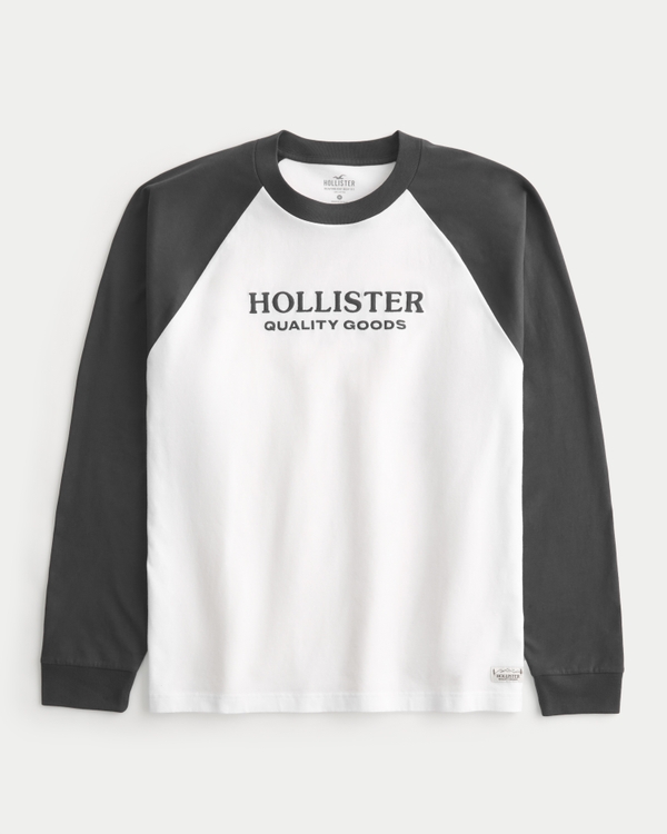 Official Hollister Co Merch Store Hollister Relaxed Long Sleeve Tee Halfway  To Anywhere Logo Graphic Hollisterco Apparel Clothing Shop - Teebreat