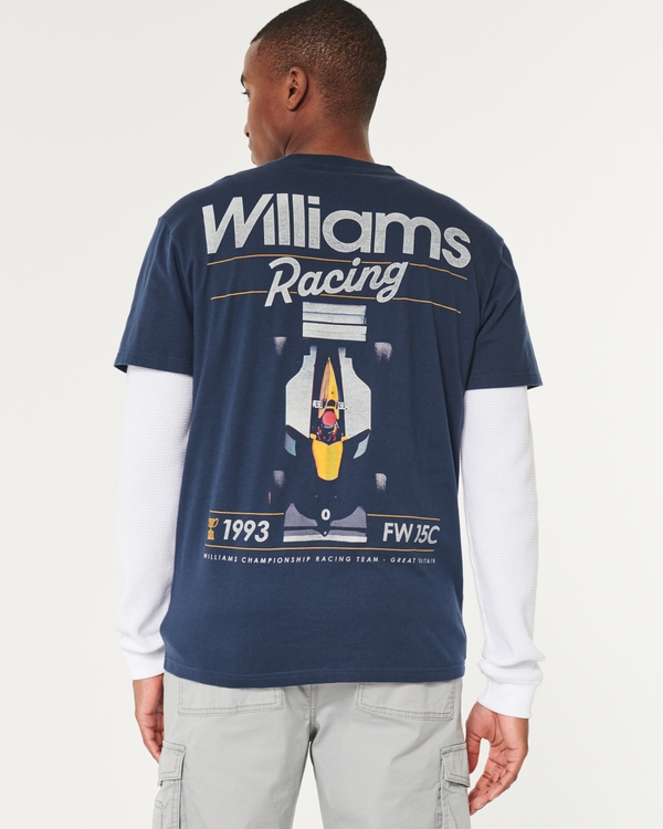 Relaxed Williams Racing Graphic Tee, Navy